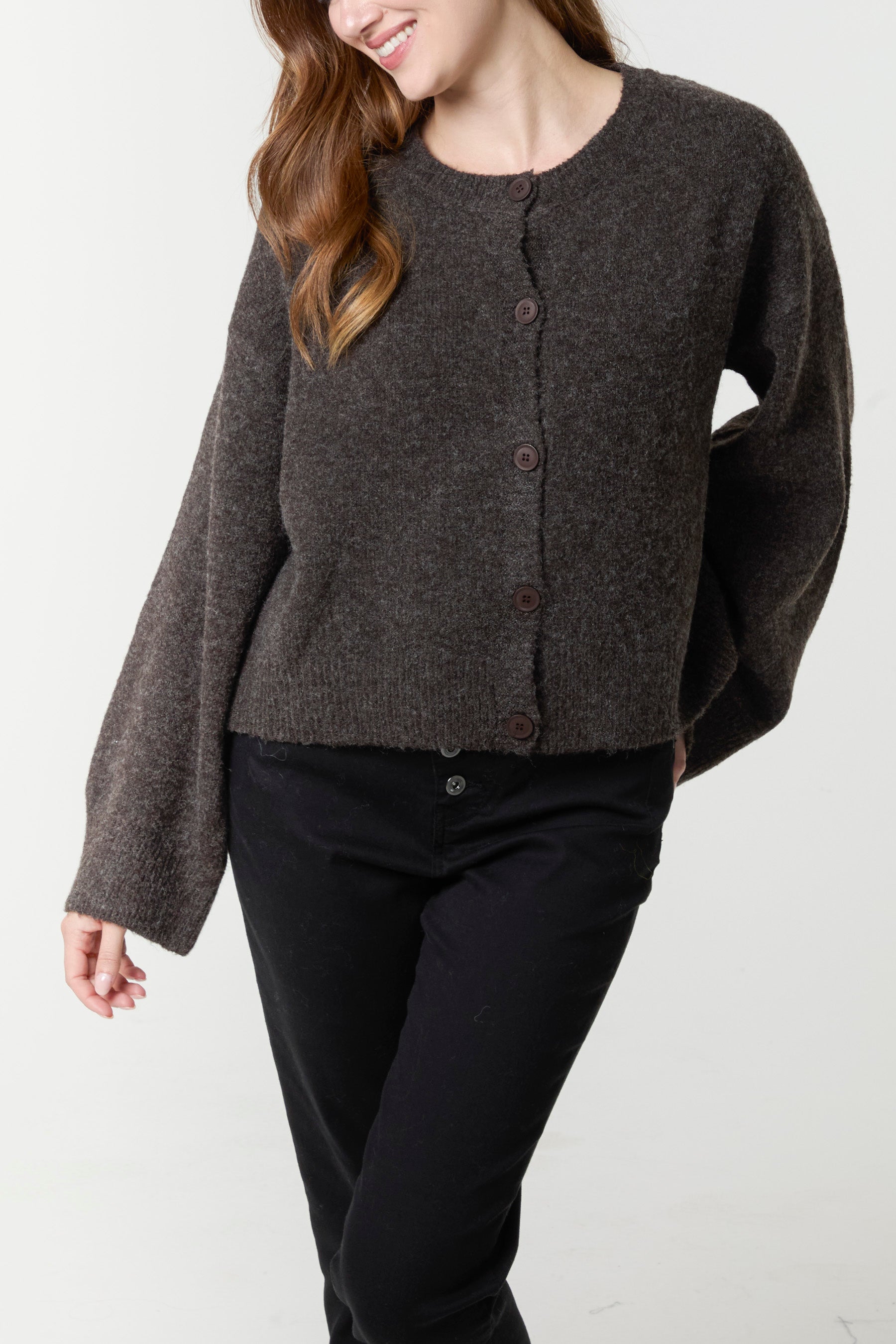 Button Through Knit Cardigan