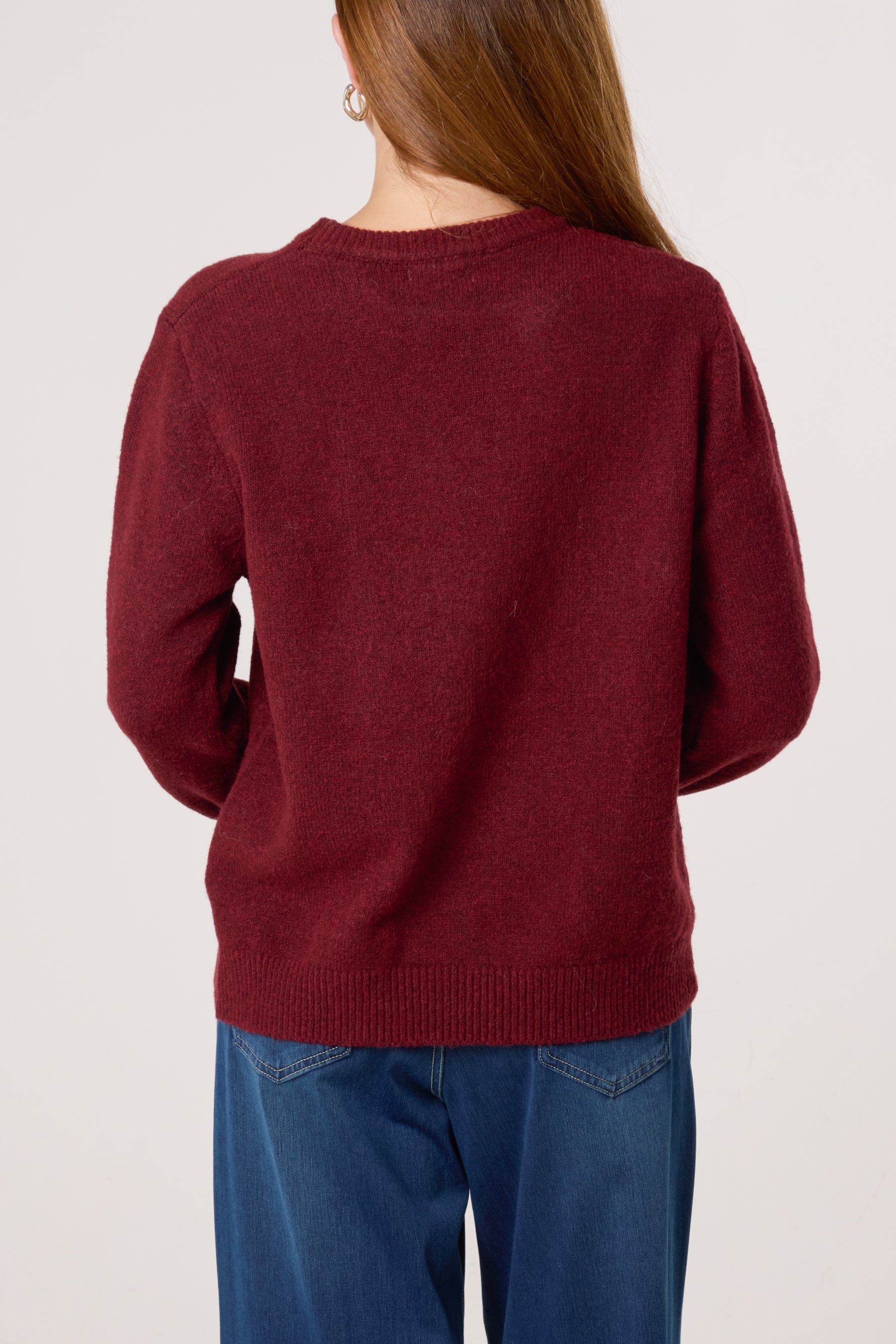 School Girl Bear Round Neck Jumper