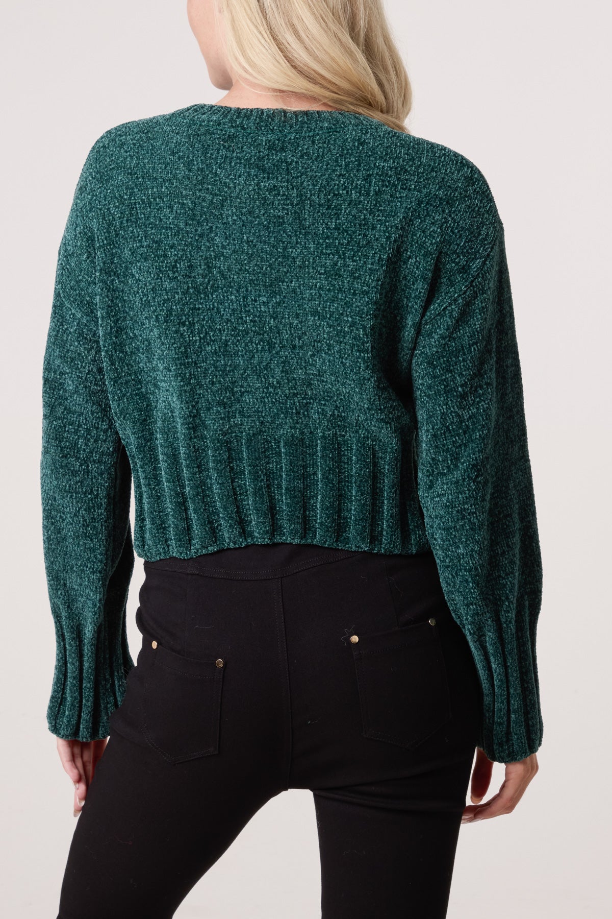 Soft Ribbed Cropped Edge Jumper