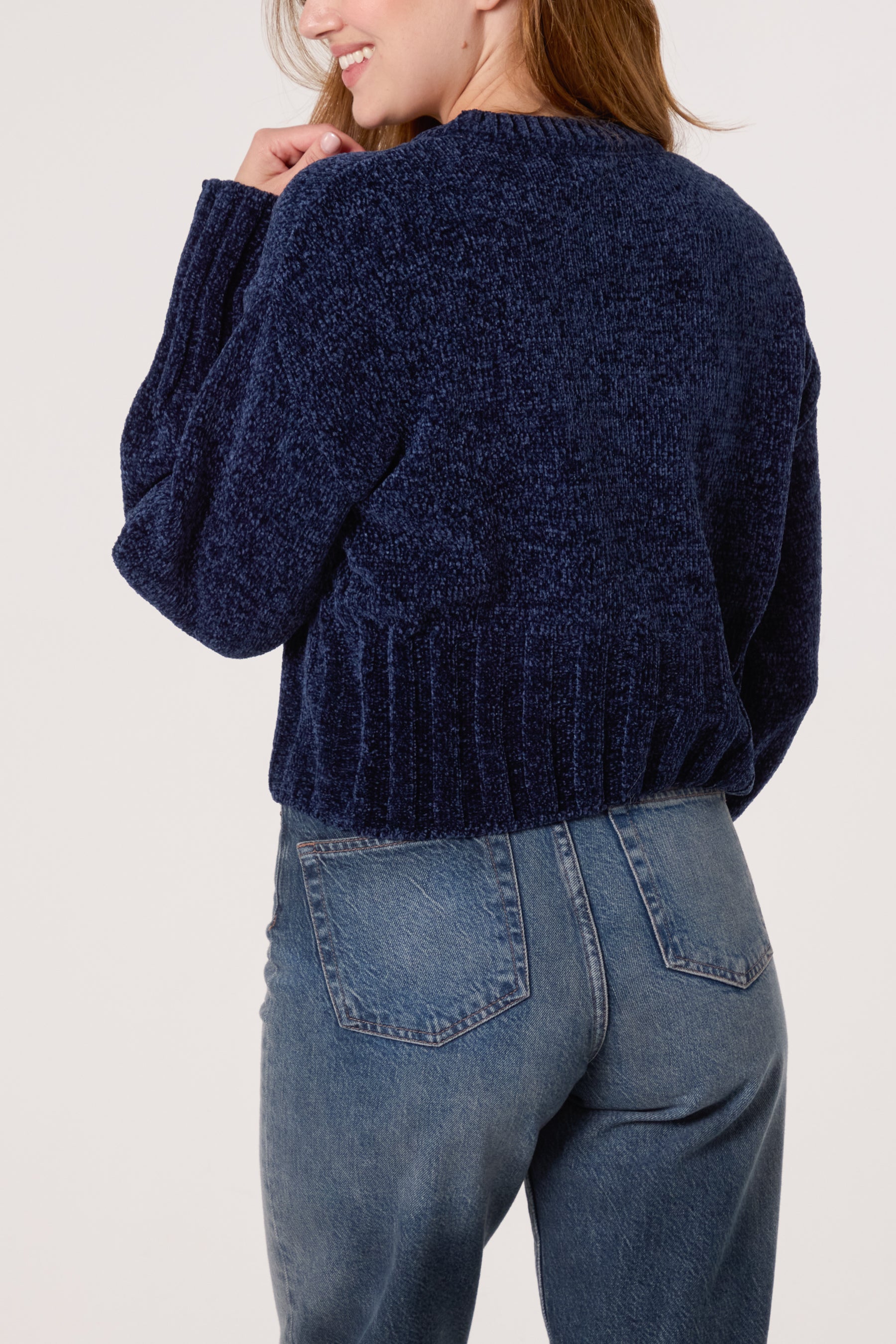 Soft Ribbed Cropped Edge Jumper