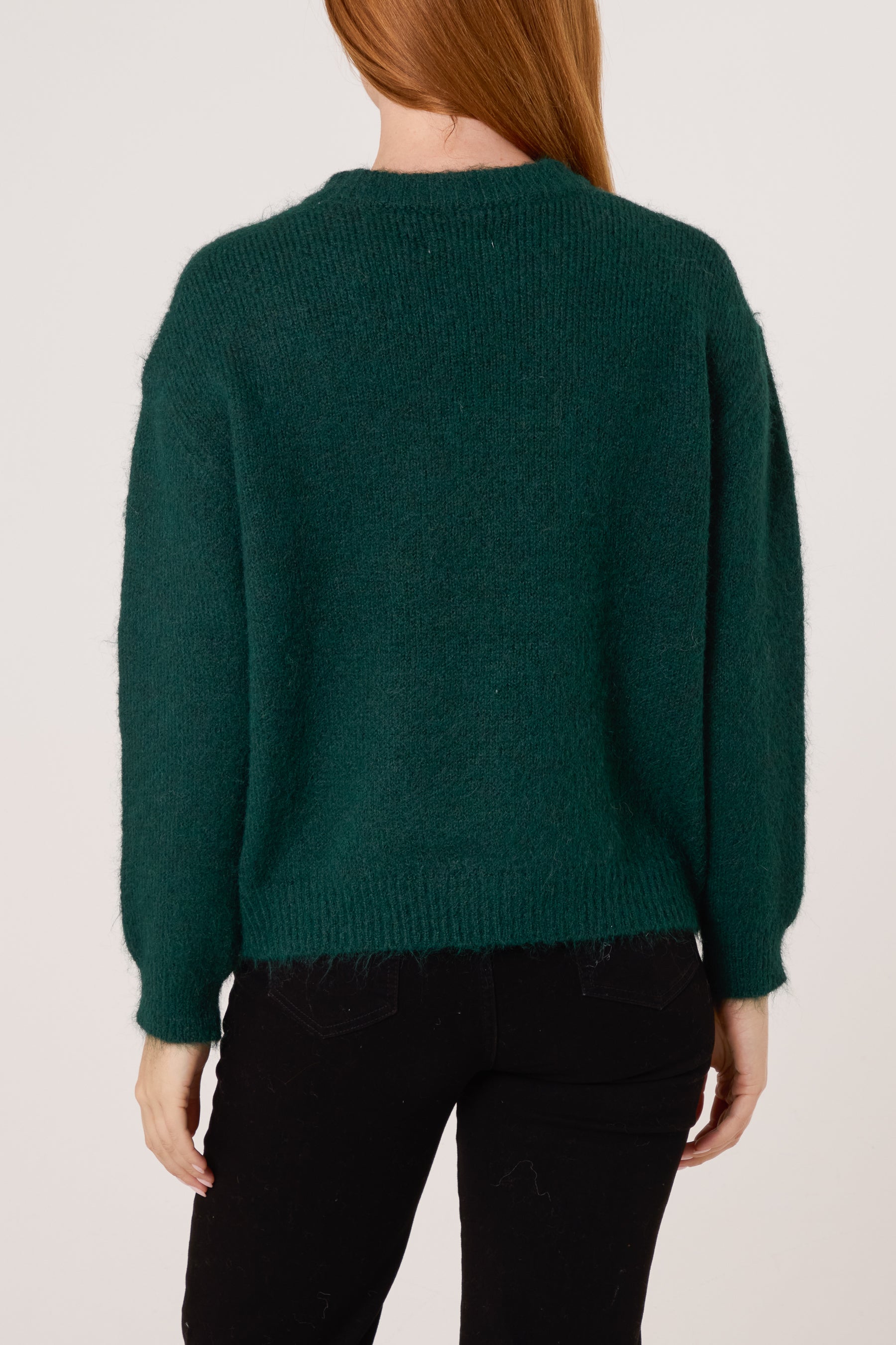 Crew Neck Knit Bear Jumper