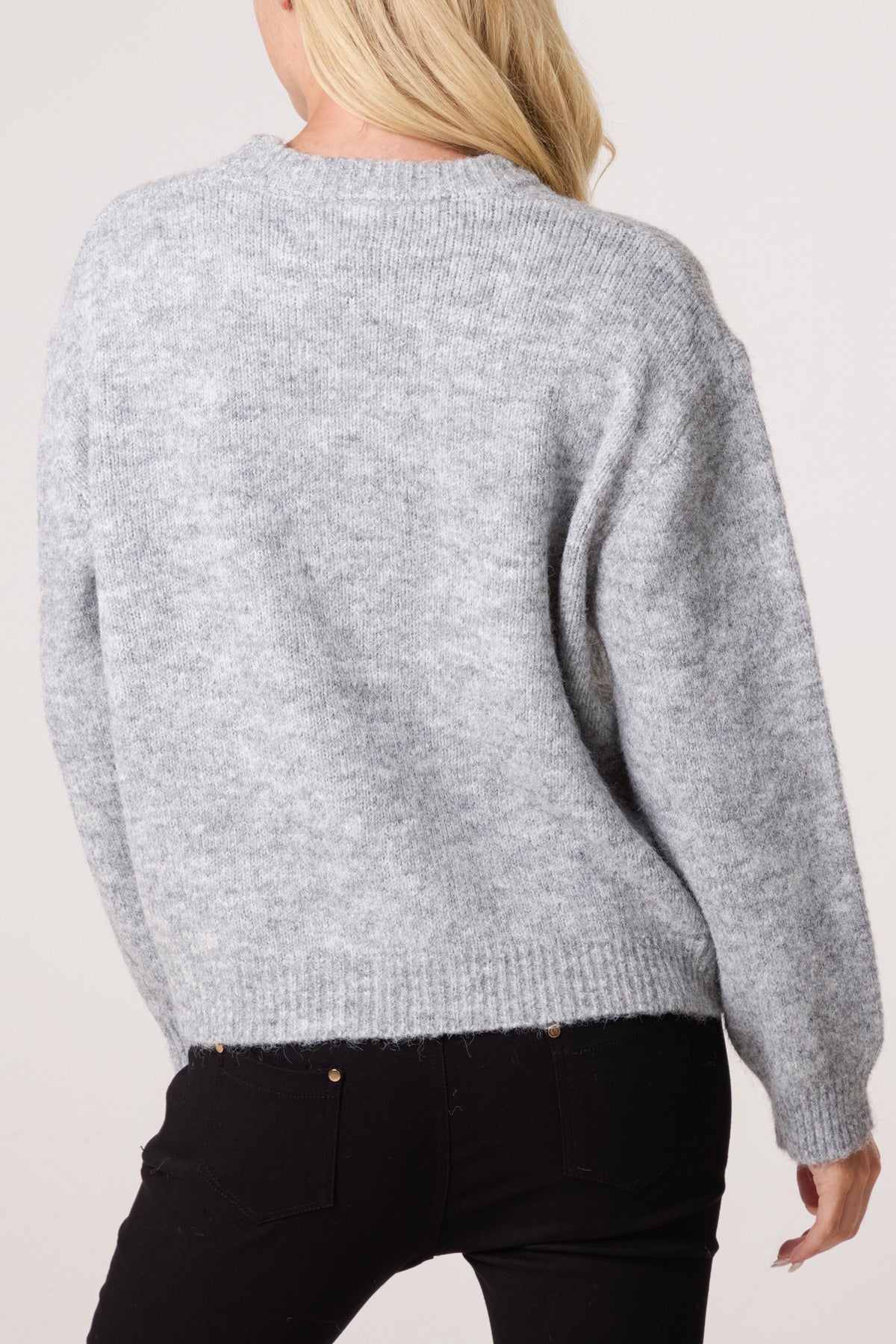Crew Neck Knit Bear Jumper