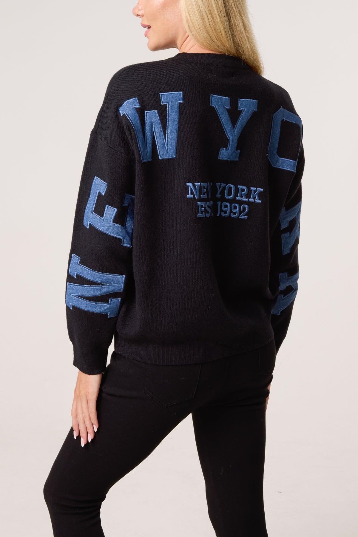 New York Crew Neck Fine Knit Jumper