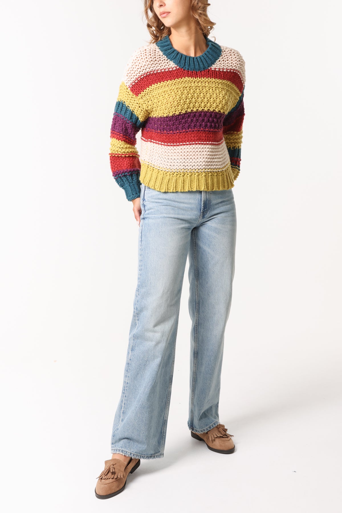 Striped Chunky Knitted Jumper