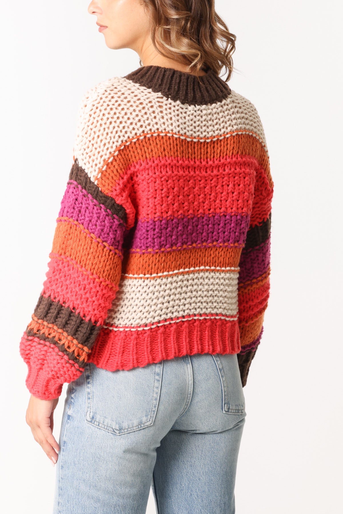 Striped Chunky Knitted Jumper