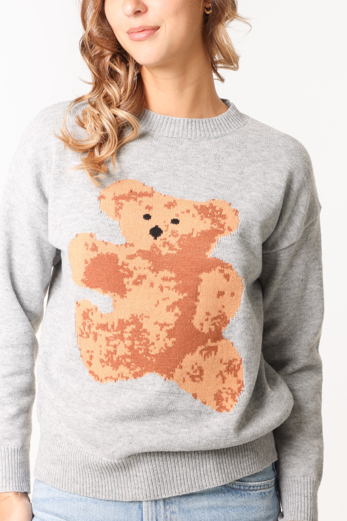 Jacquard Crew Neck Bear Jumper