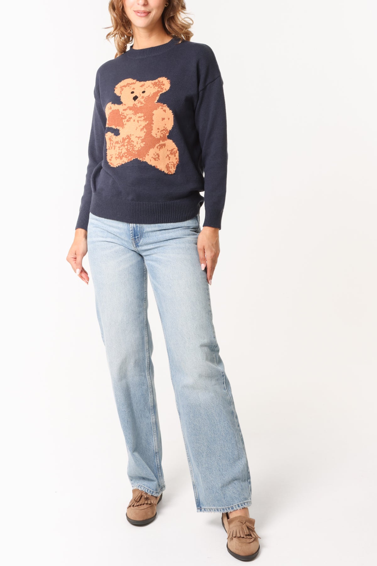 Jacquard Crew Neck Bear Jumper