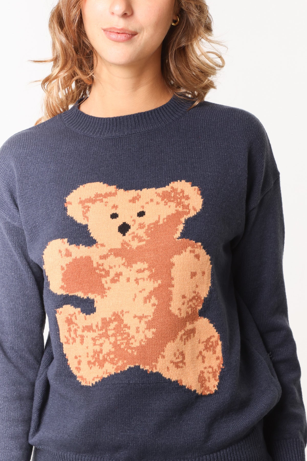 Jacquard Crew Neck Bear Jumper