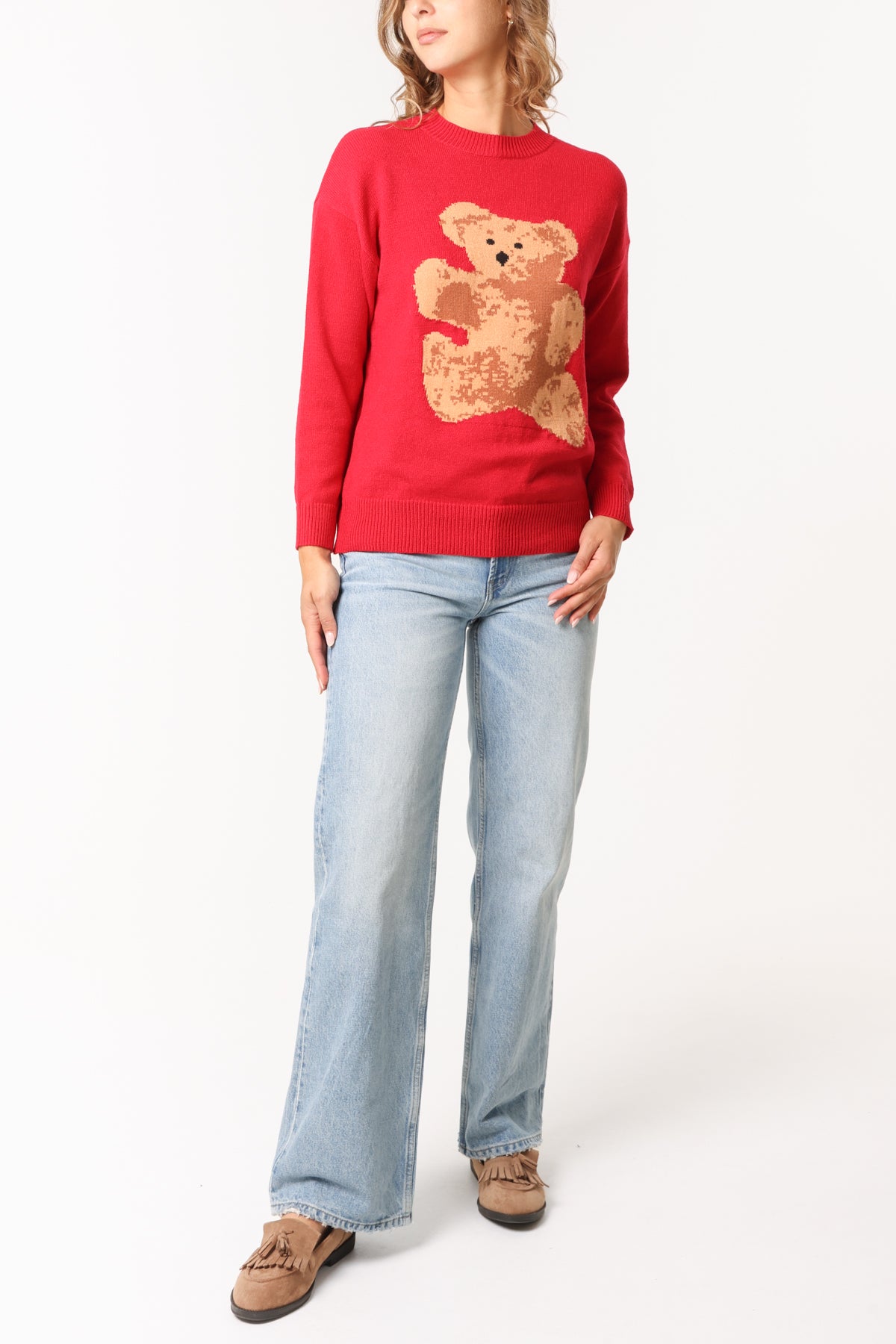 Jacquard Crew Neck Bear Jumper