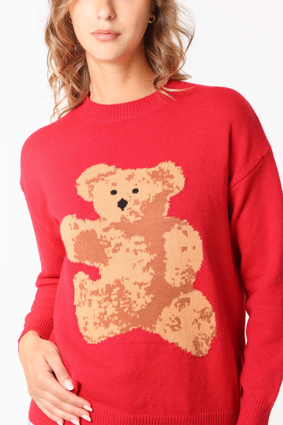 Jacquard Crew Neck Bear Jumper