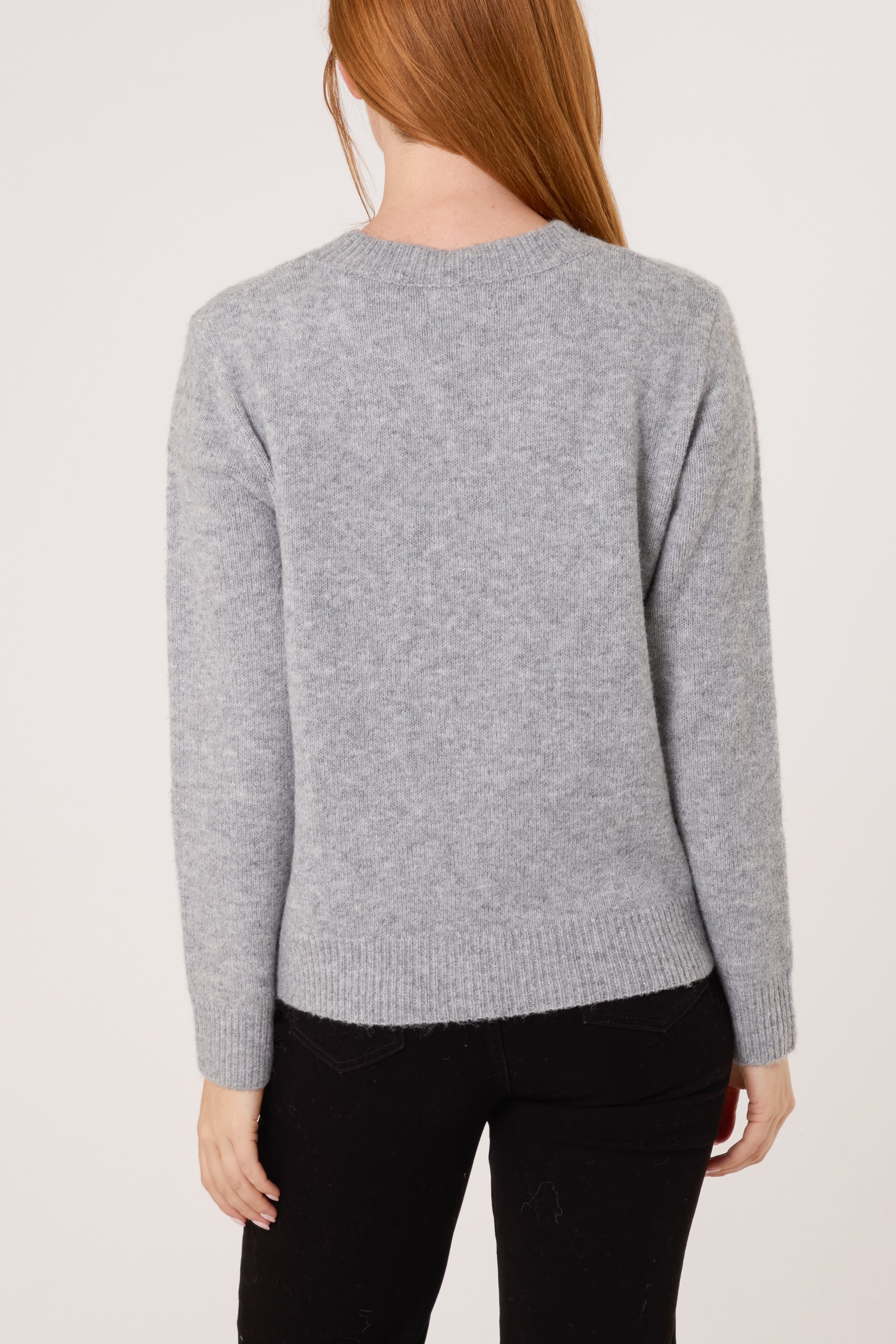 Bow Teddy Bear Jacquard Jumper