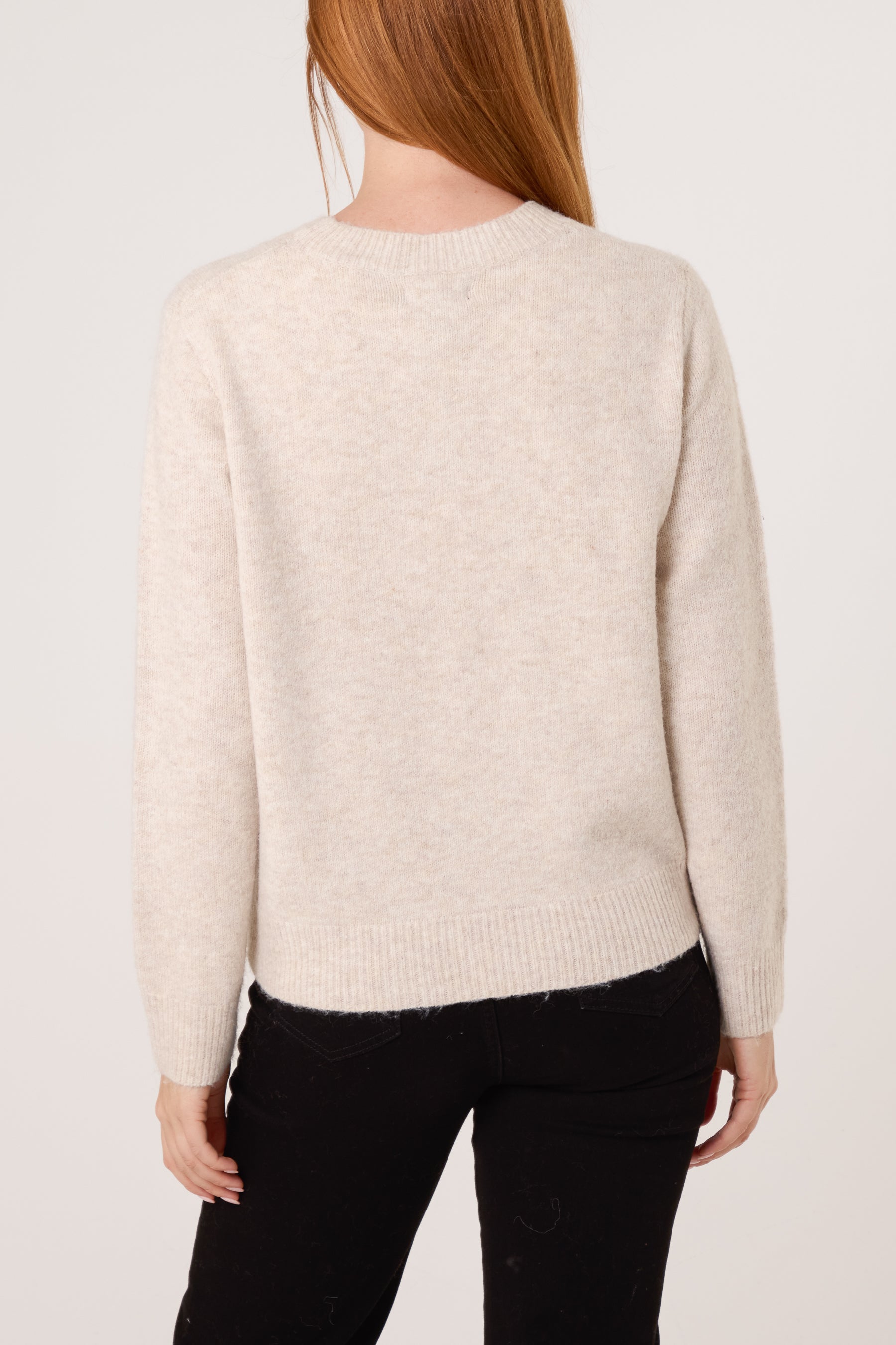 Bow Teddy Bear Jacquard Jumper