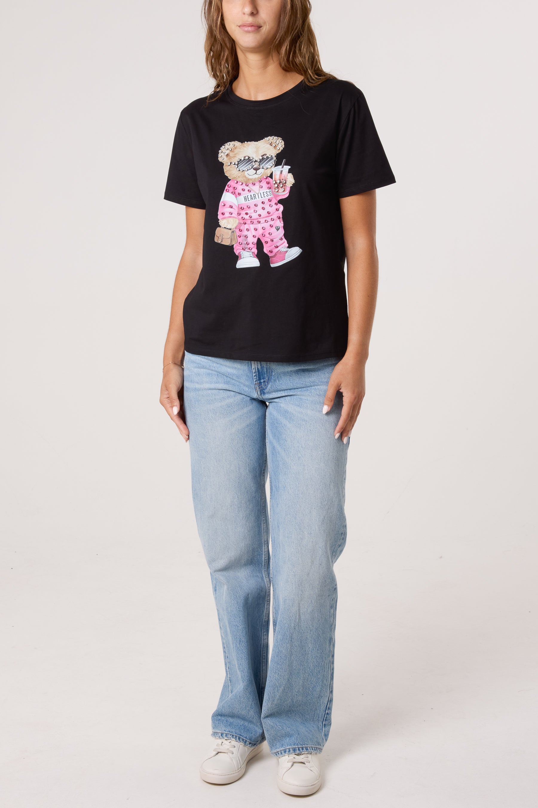 Embellished Shopping Bear T-Shirt