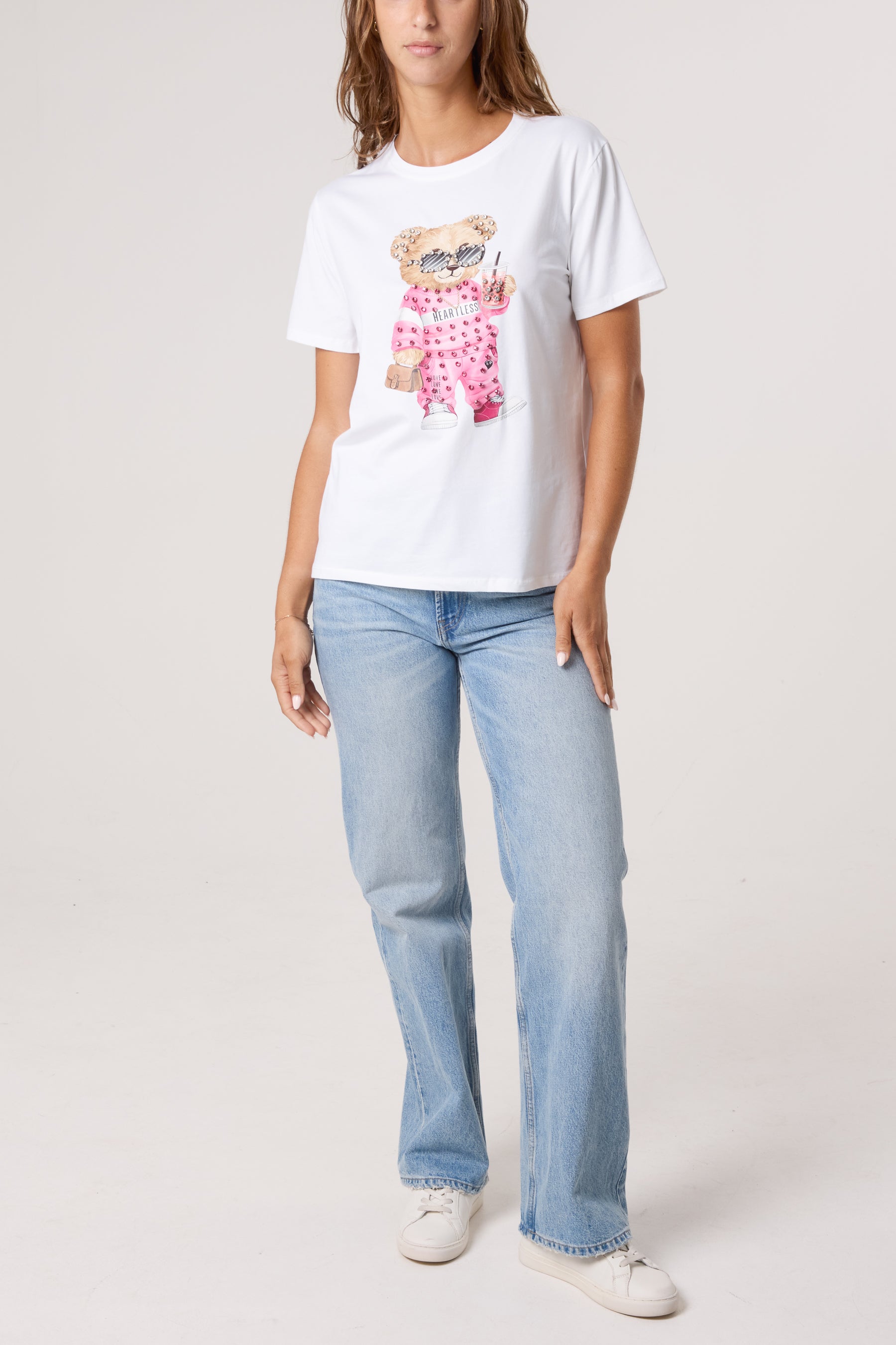 Embellished Shopping Bear T-Shirt