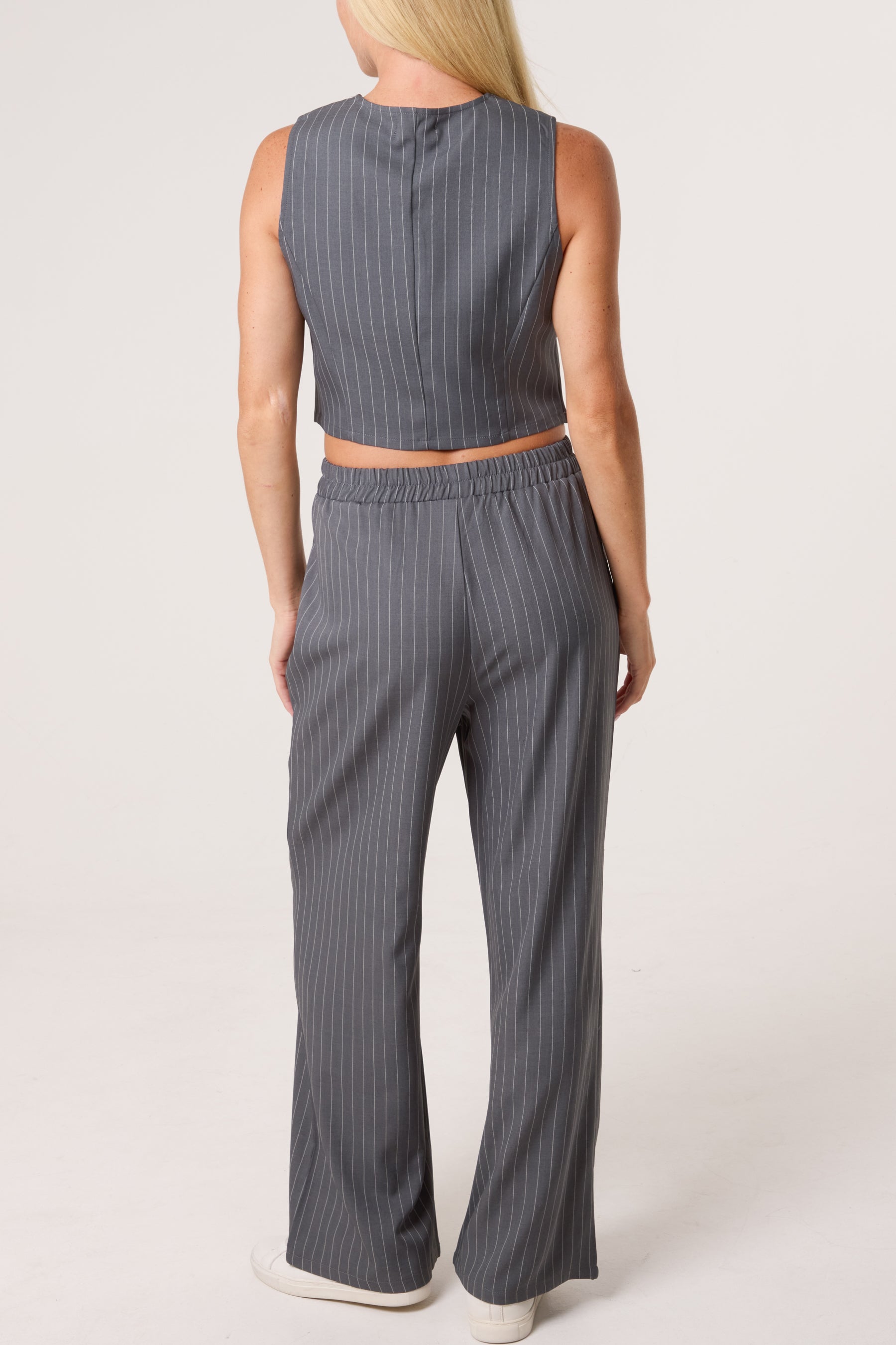 Pinstripe Waistcoat & Trouser Suit Co-Ord