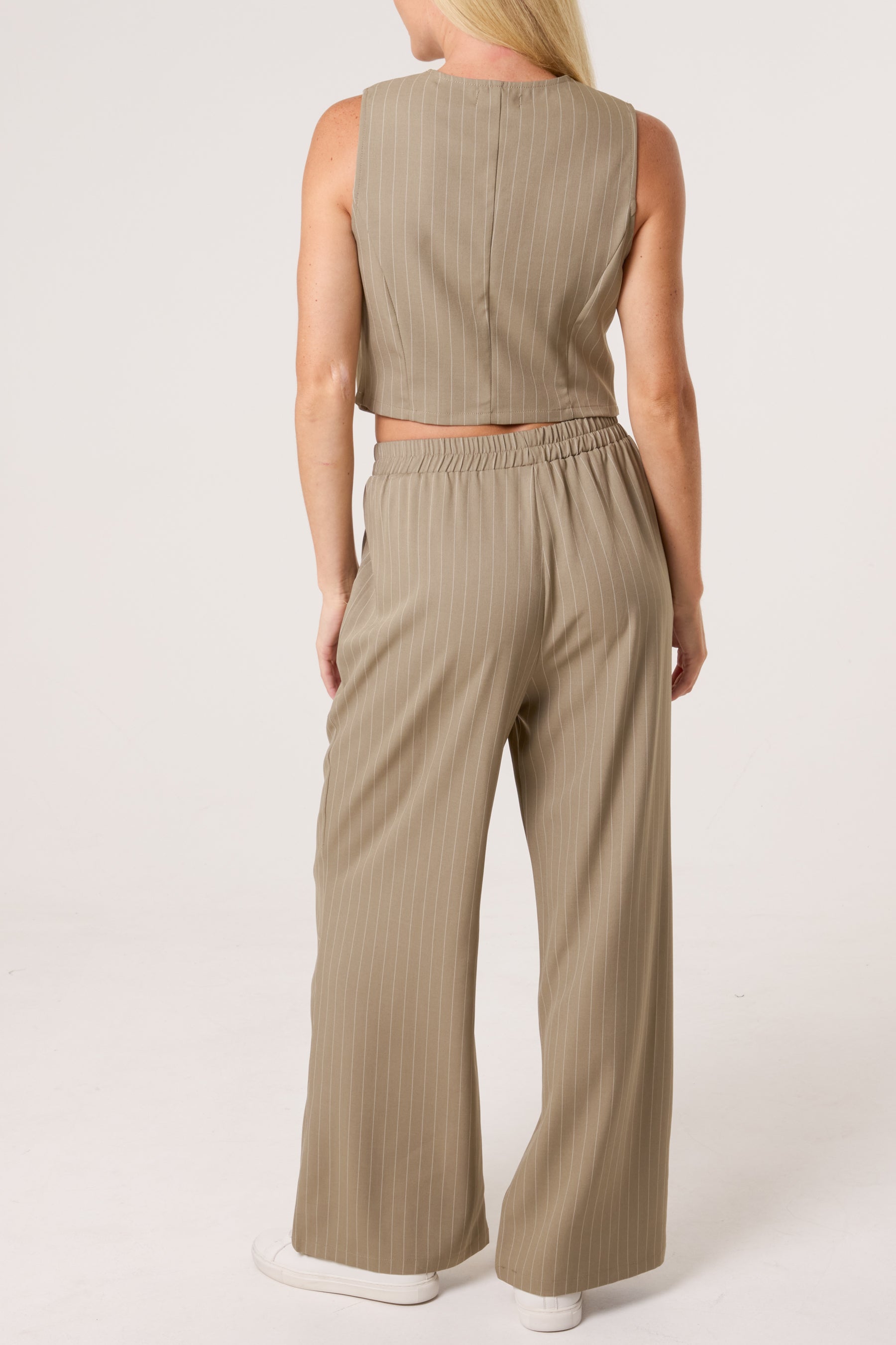 Pinstripe Waistcoat & Trouser Suit Co-Ord