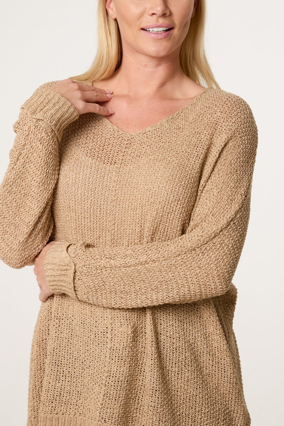 V-Neck Knit Jumper