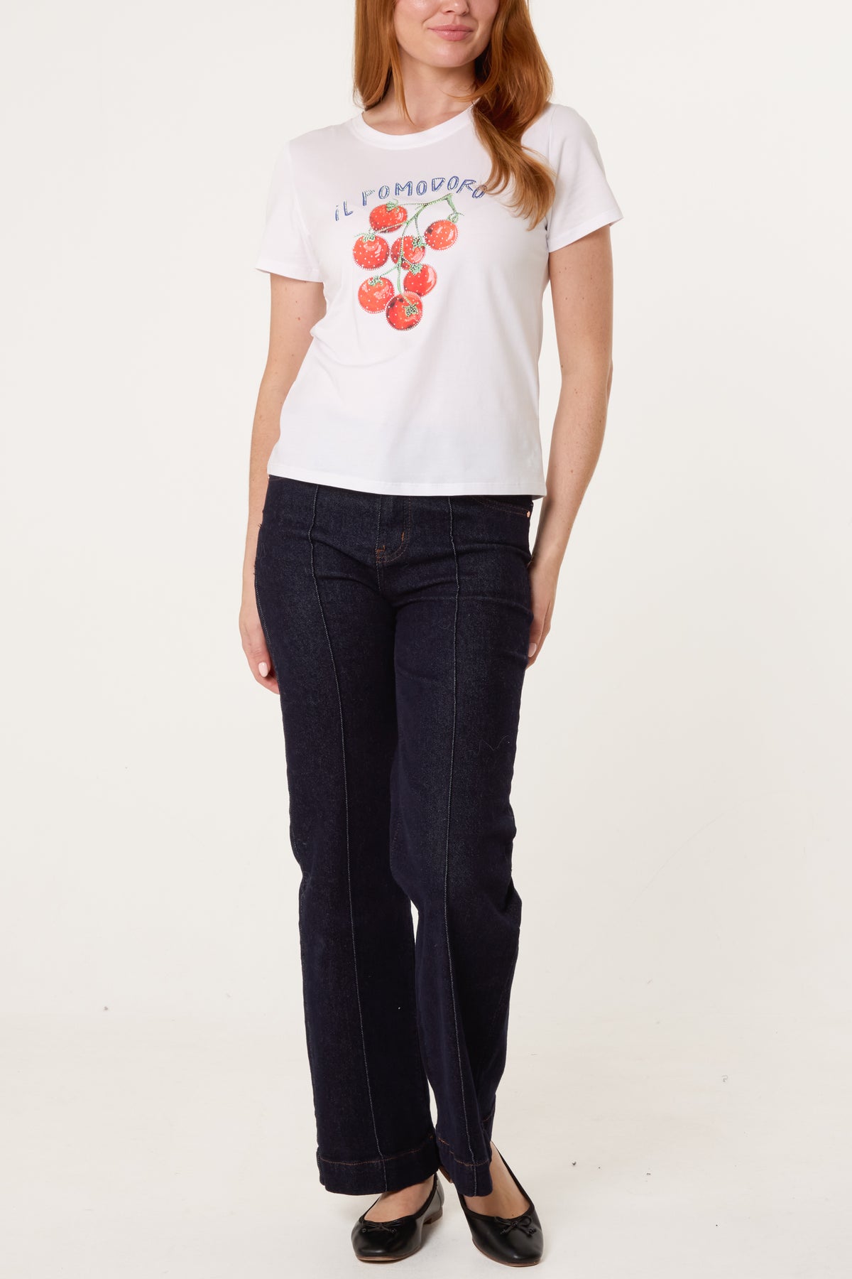 Tomato/Pomodoro Embellished T-Shirt