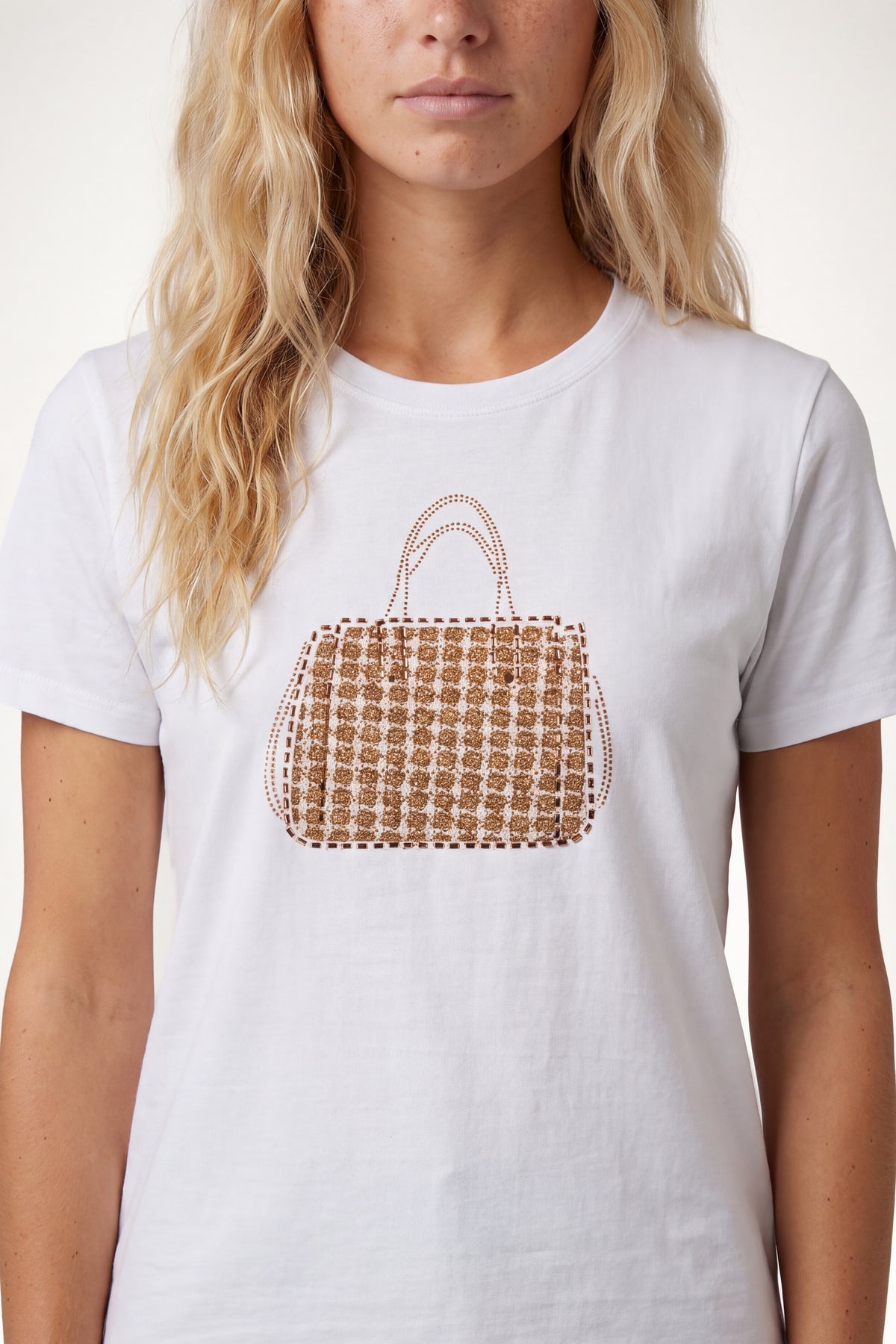 Gold Embellished Purse Graphic T-shirt