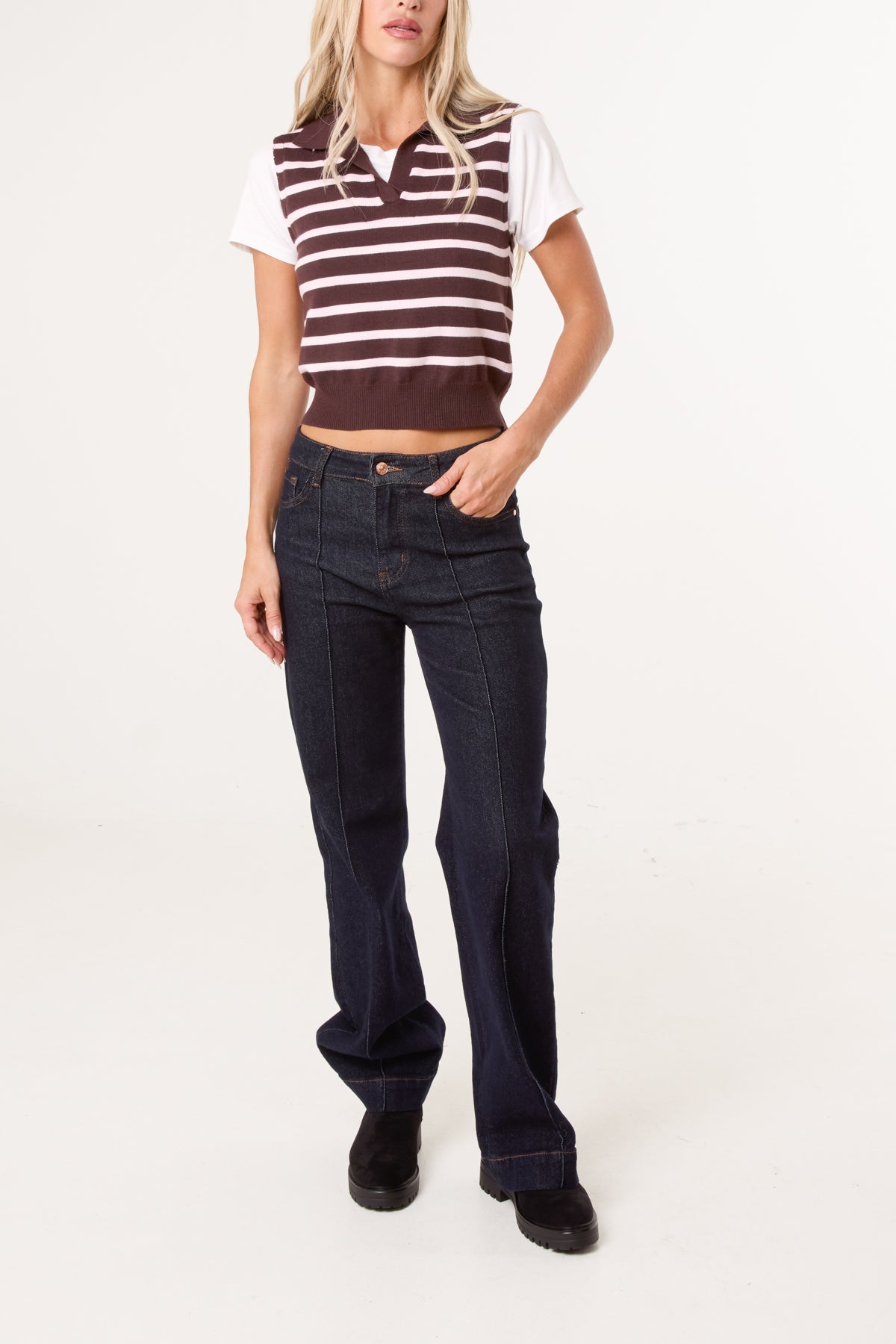 Striped Vest & T-Shirt Top
