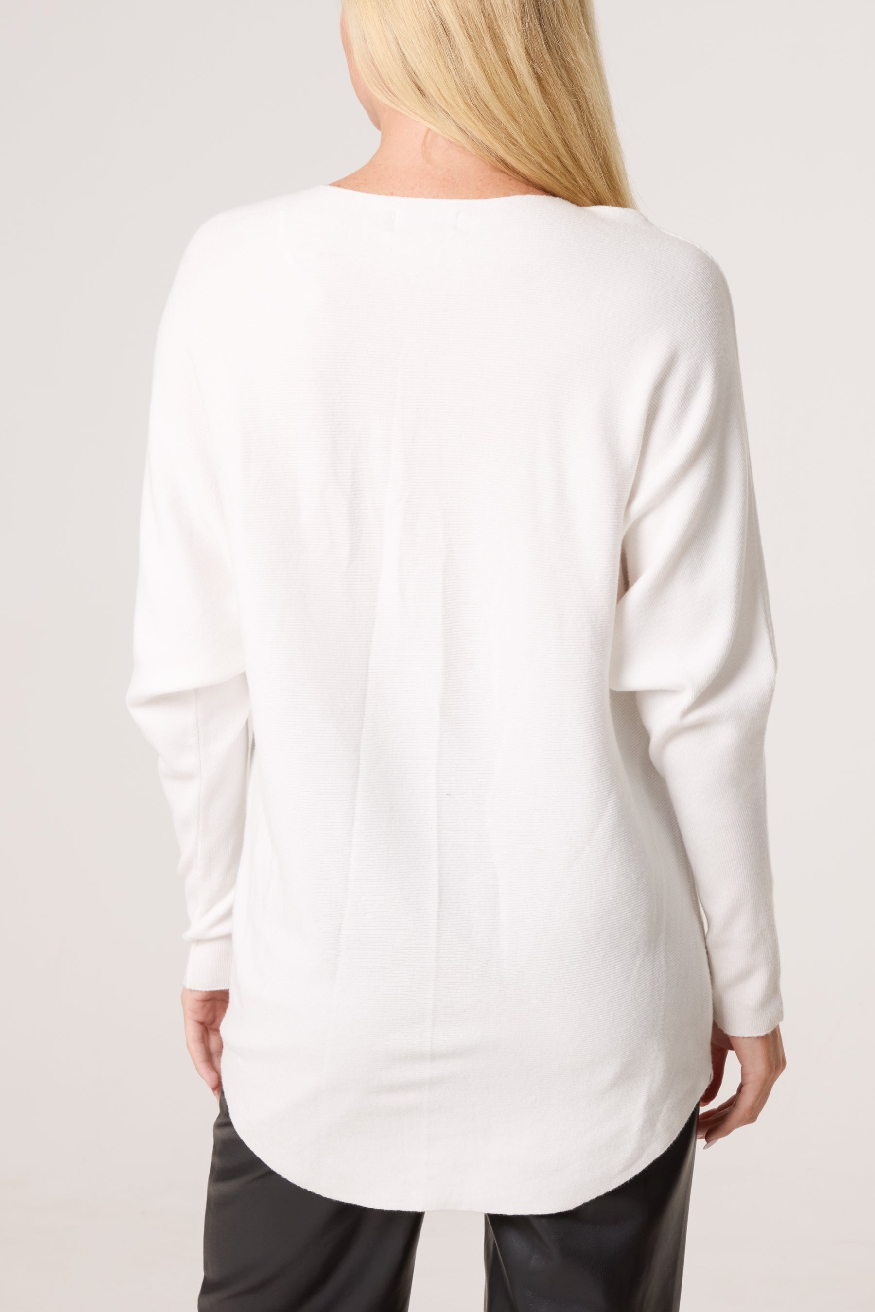 Sequin Bow Collar Fine Knit Jumper