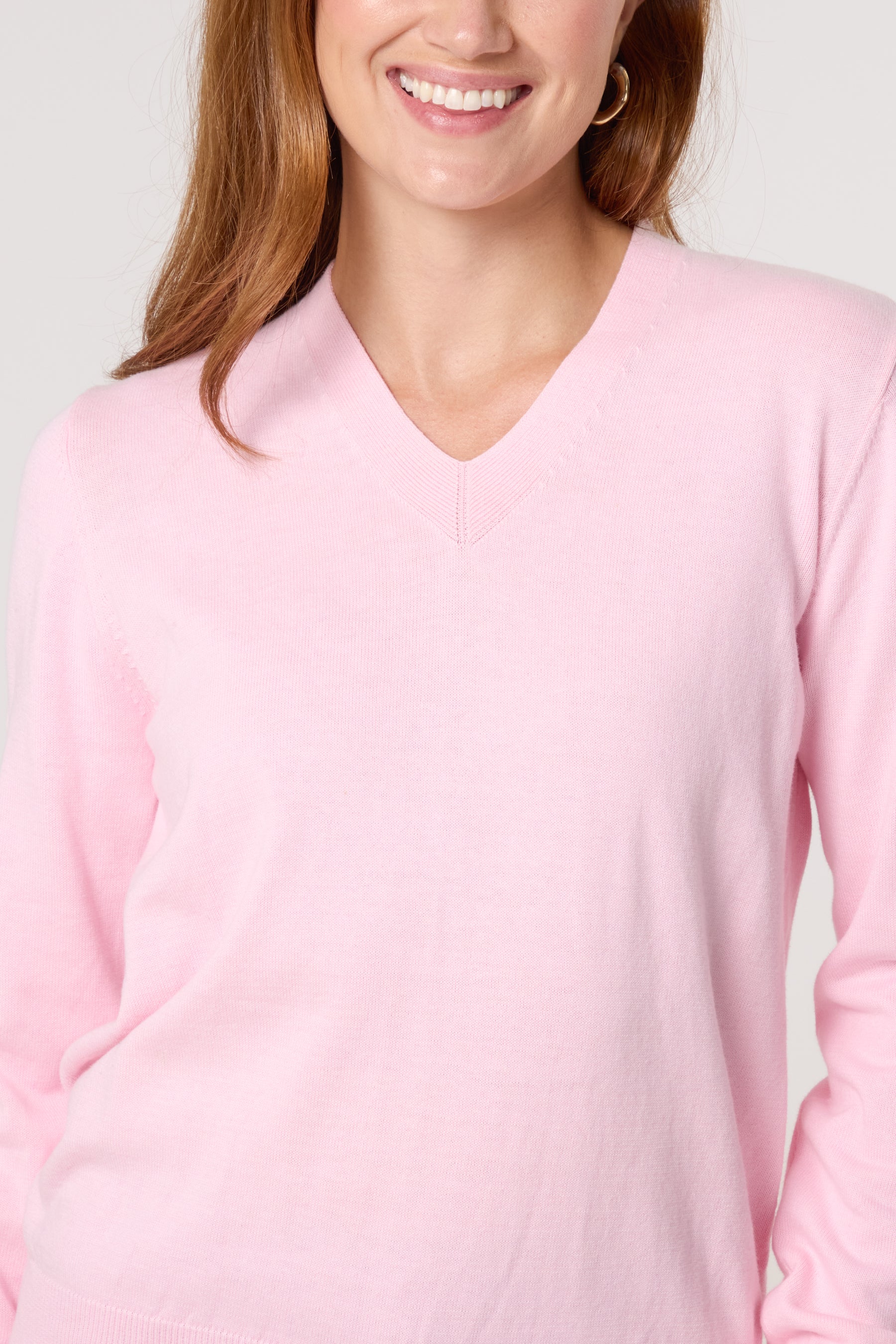 V-Neck Fine Knit Jumper