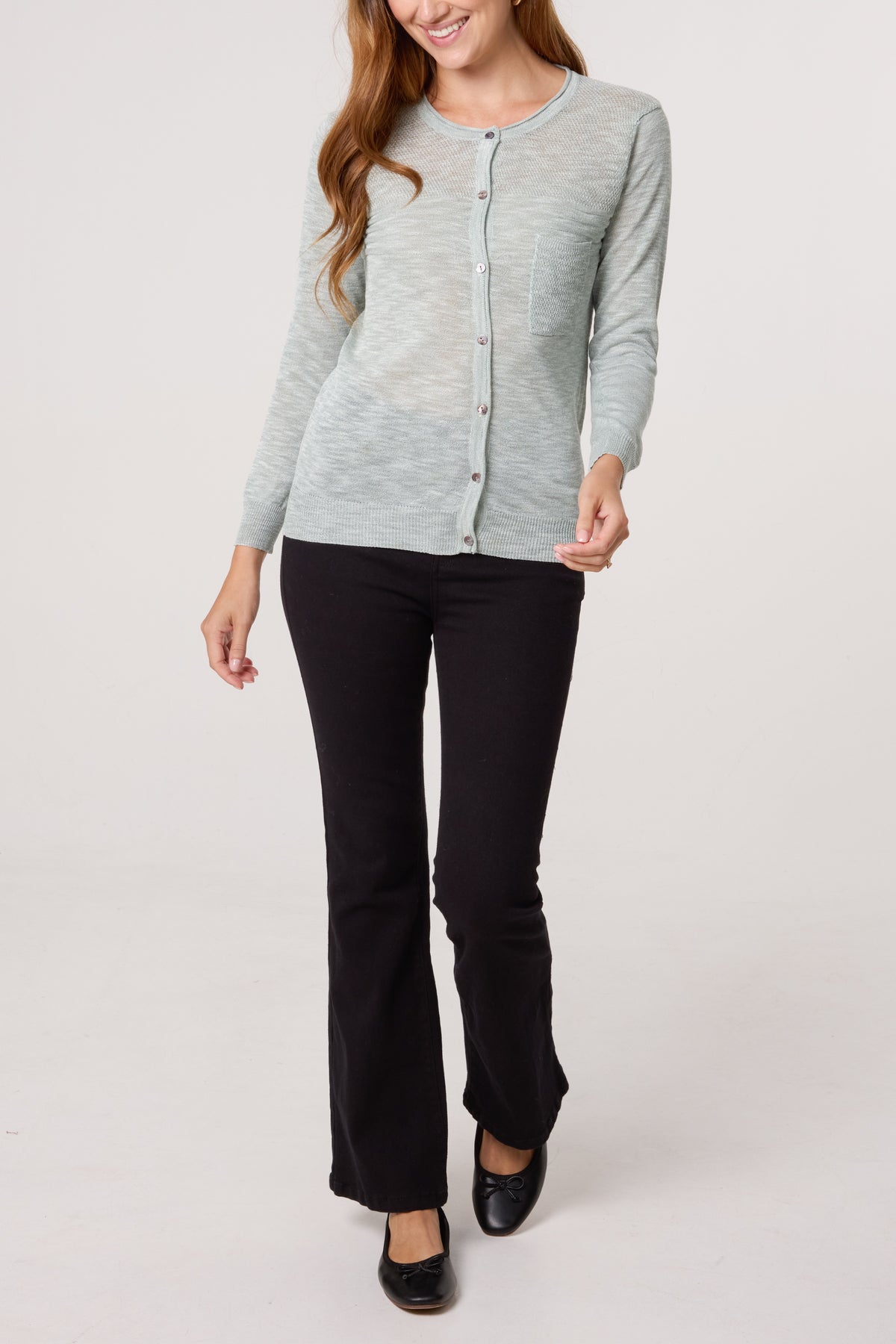 Button Through Pocket Cardigan