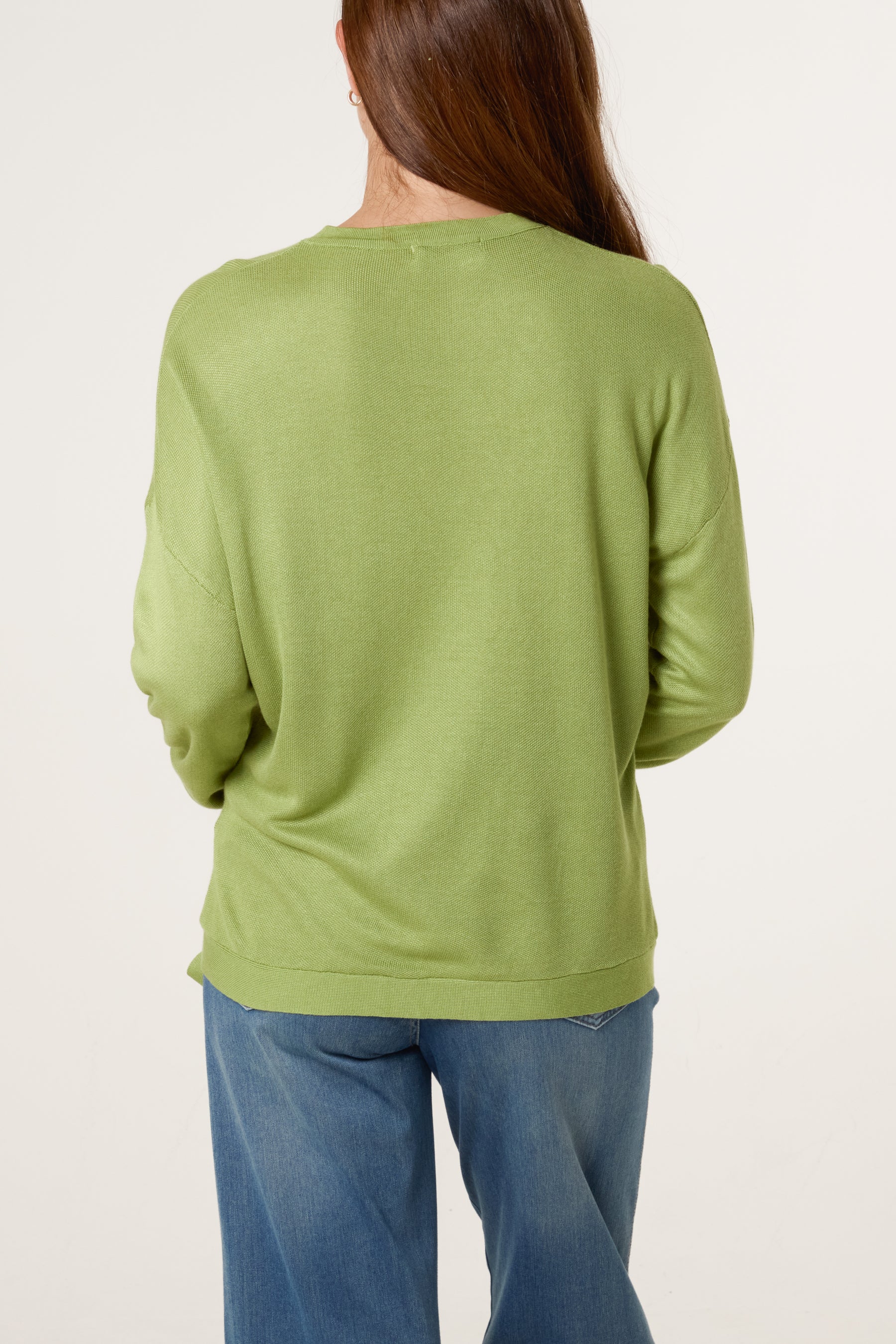 Bow Tie Side Fine Knit Jumper