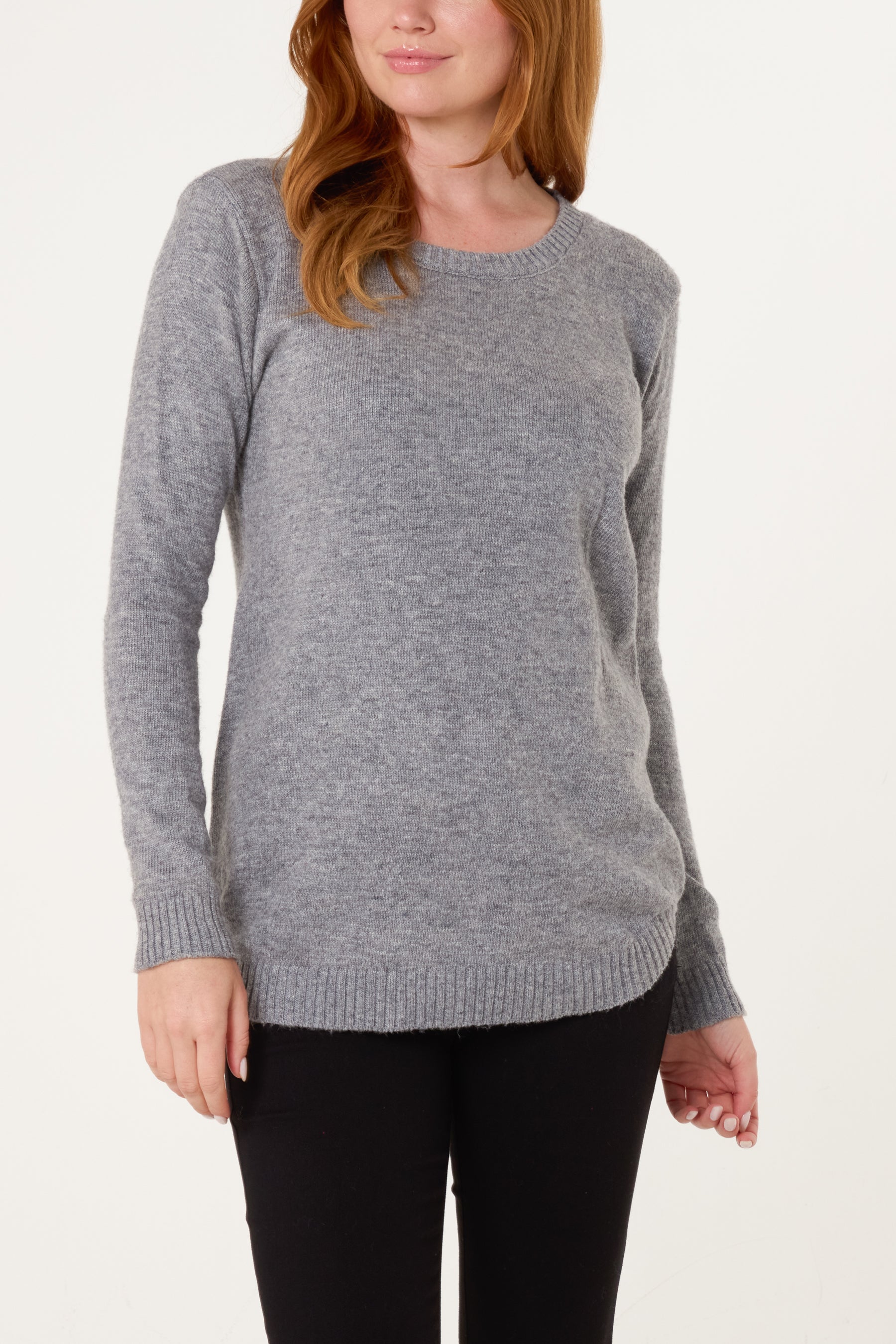 Ribbed Edge Knit Jumper