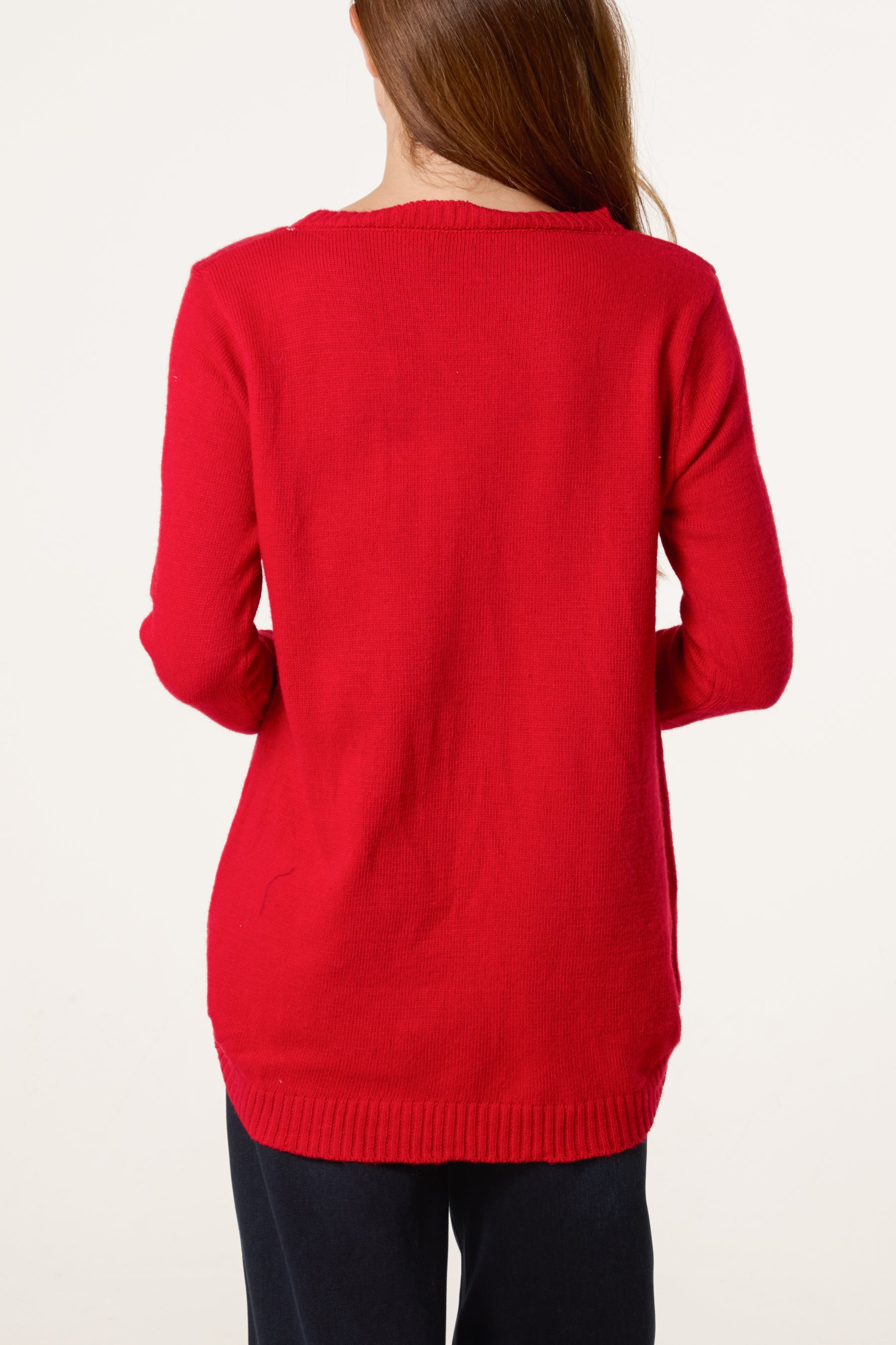 Ribbed Edge Knit Jumper