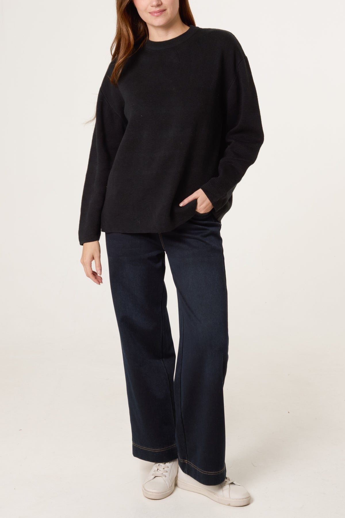 Black High Neck Knit Jumper