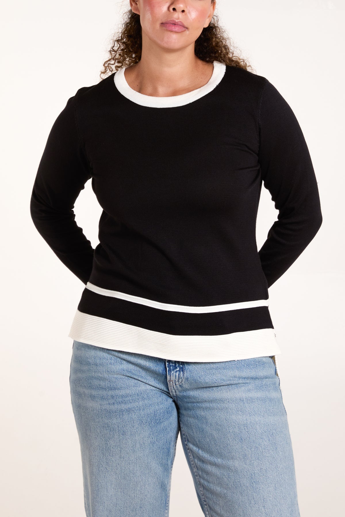 Contrast Rib Jumper