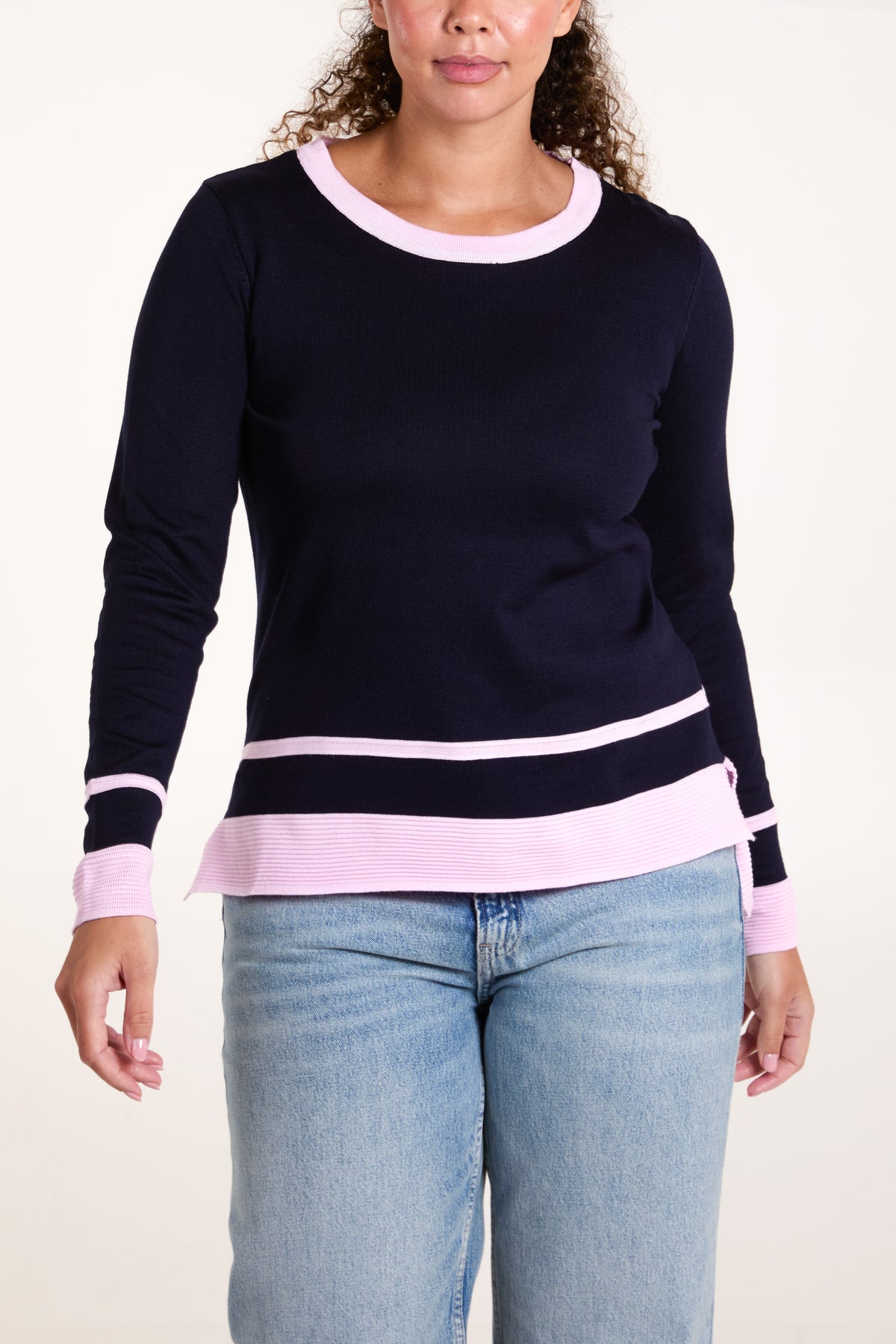 Contrast Rib Jumper