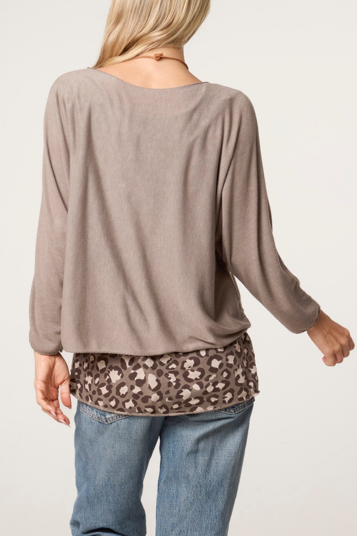 Leopard Double Layer Necklace Top