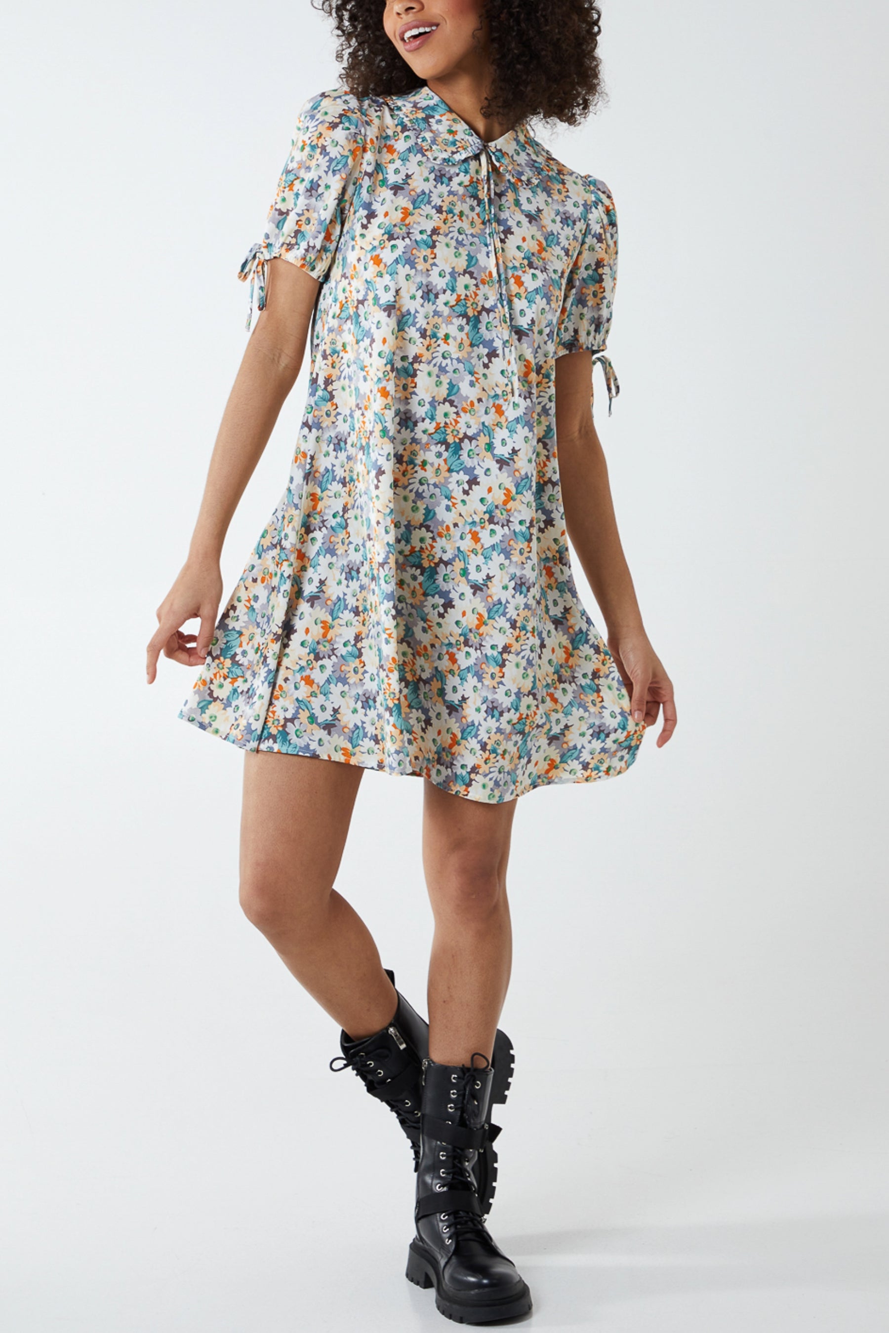 Polyester swing dress best sale