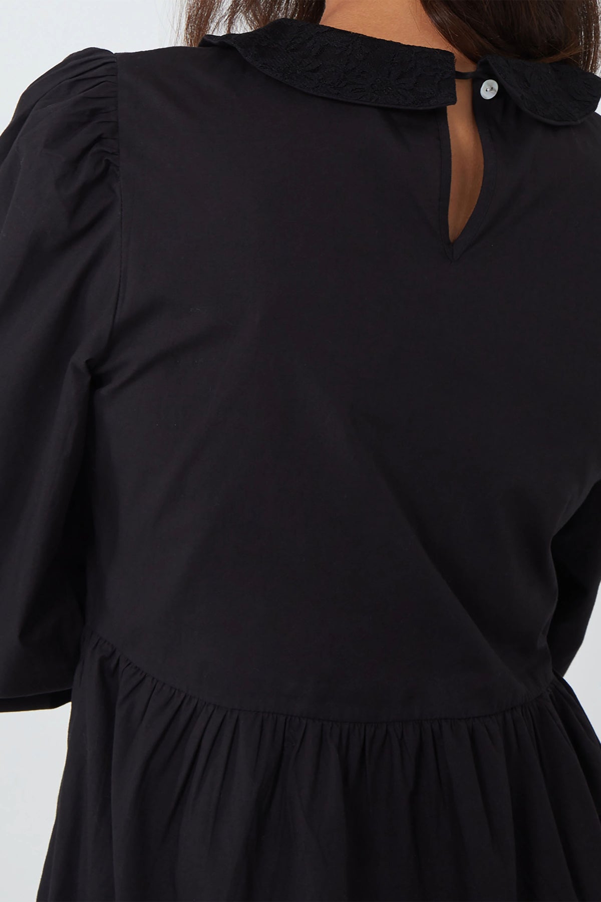 Crochet Collar Midi Dress