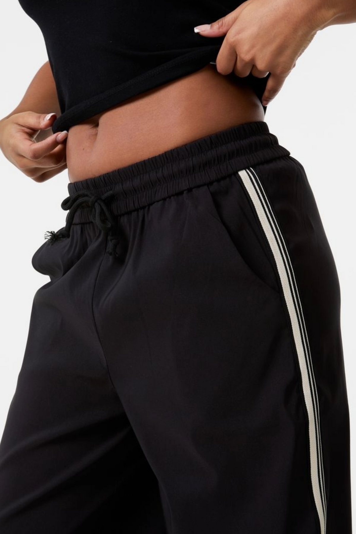 Side Stripe Wide Leg Tracksuit Bottoms