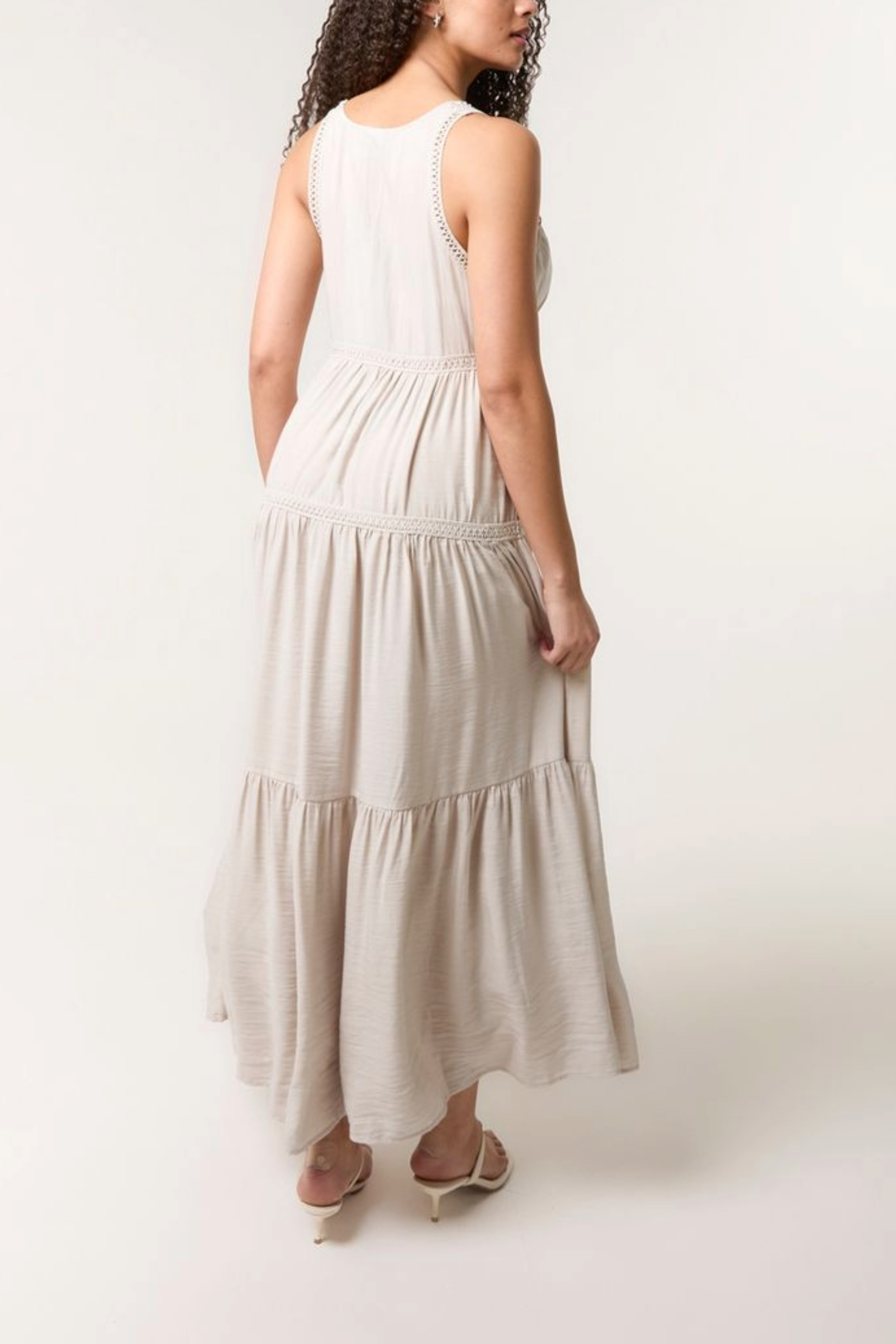 Tiered Grecian Maxi Dress