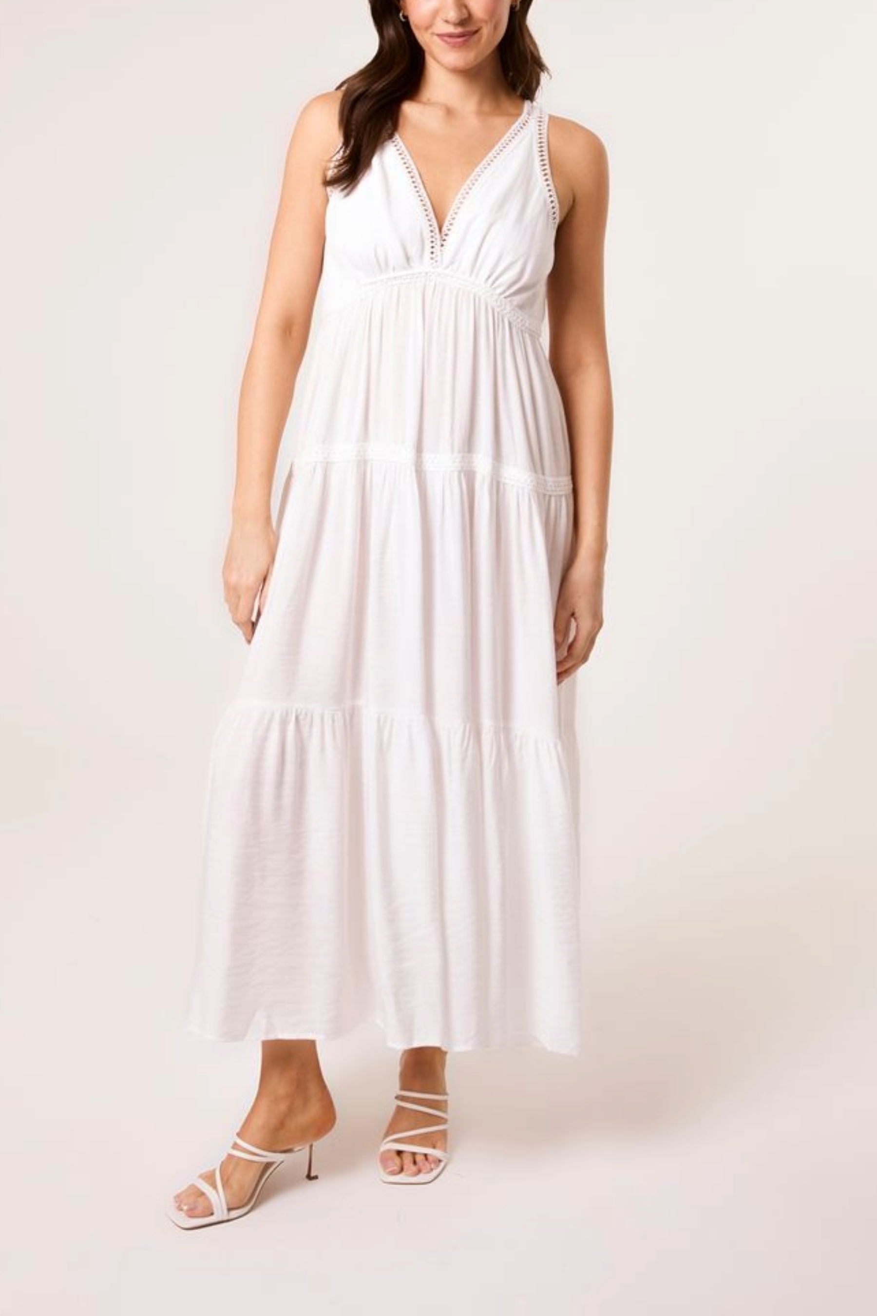 Tiered Grecian Maxi Dress