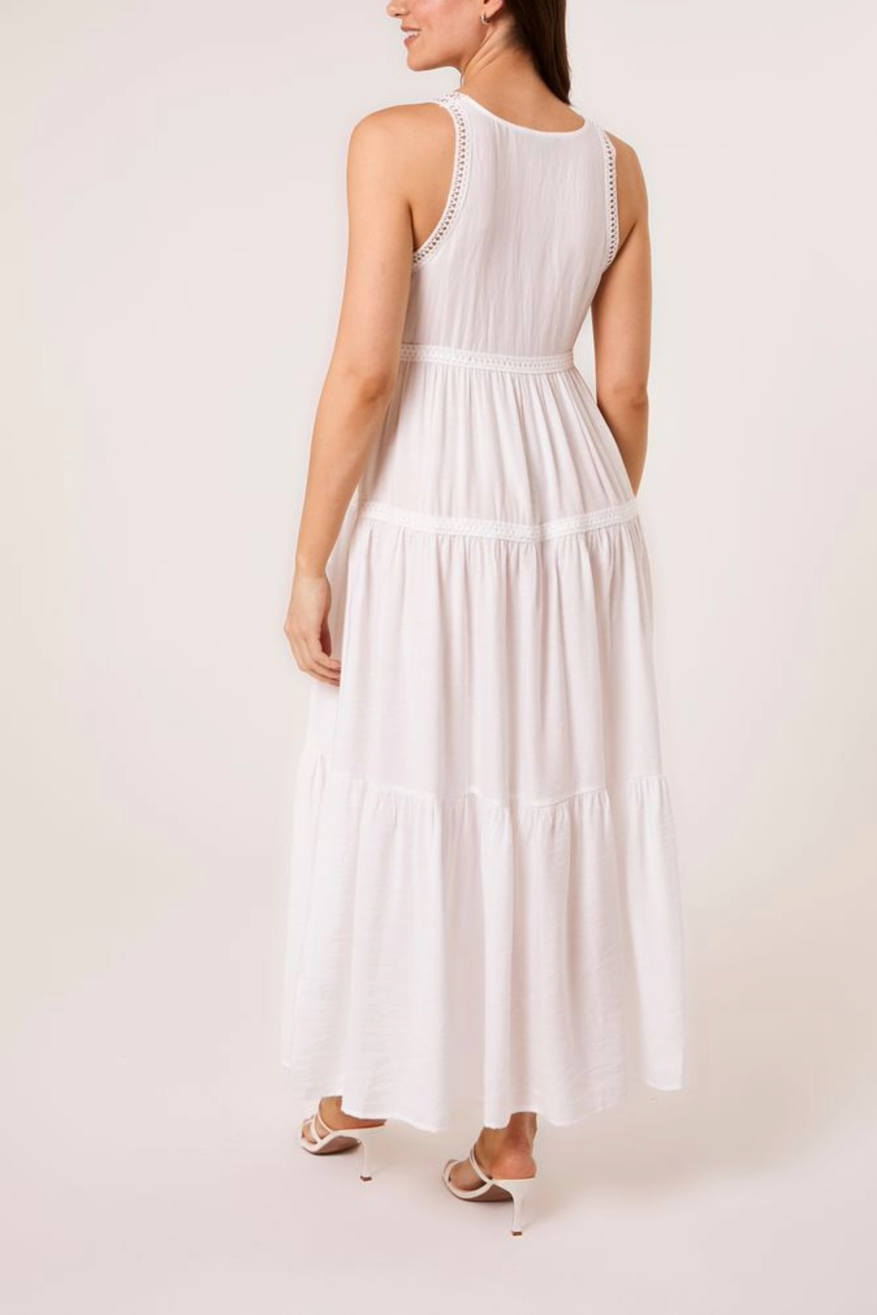 Tiered Grecian Maxi Dress