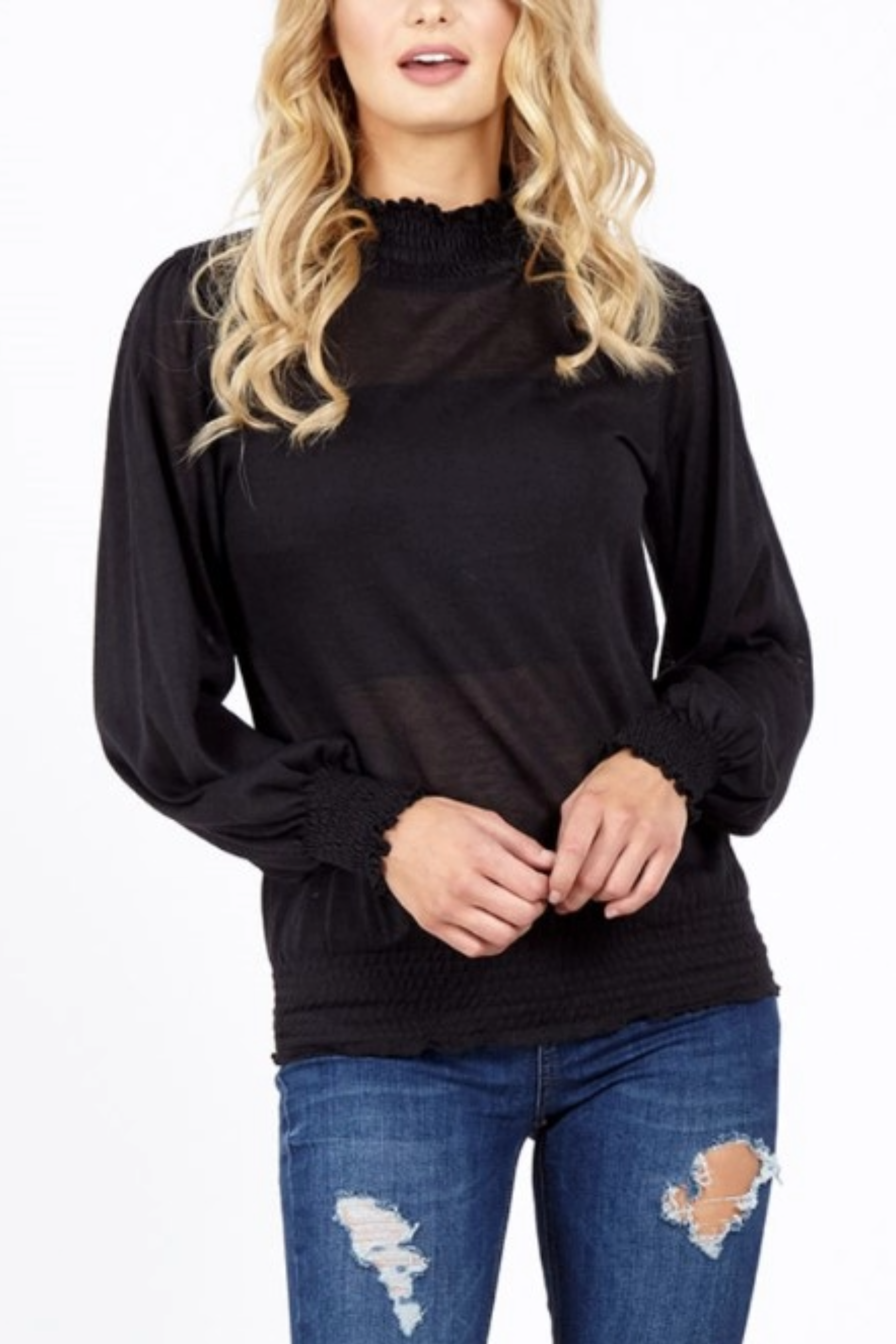 Shirring Victorian Top