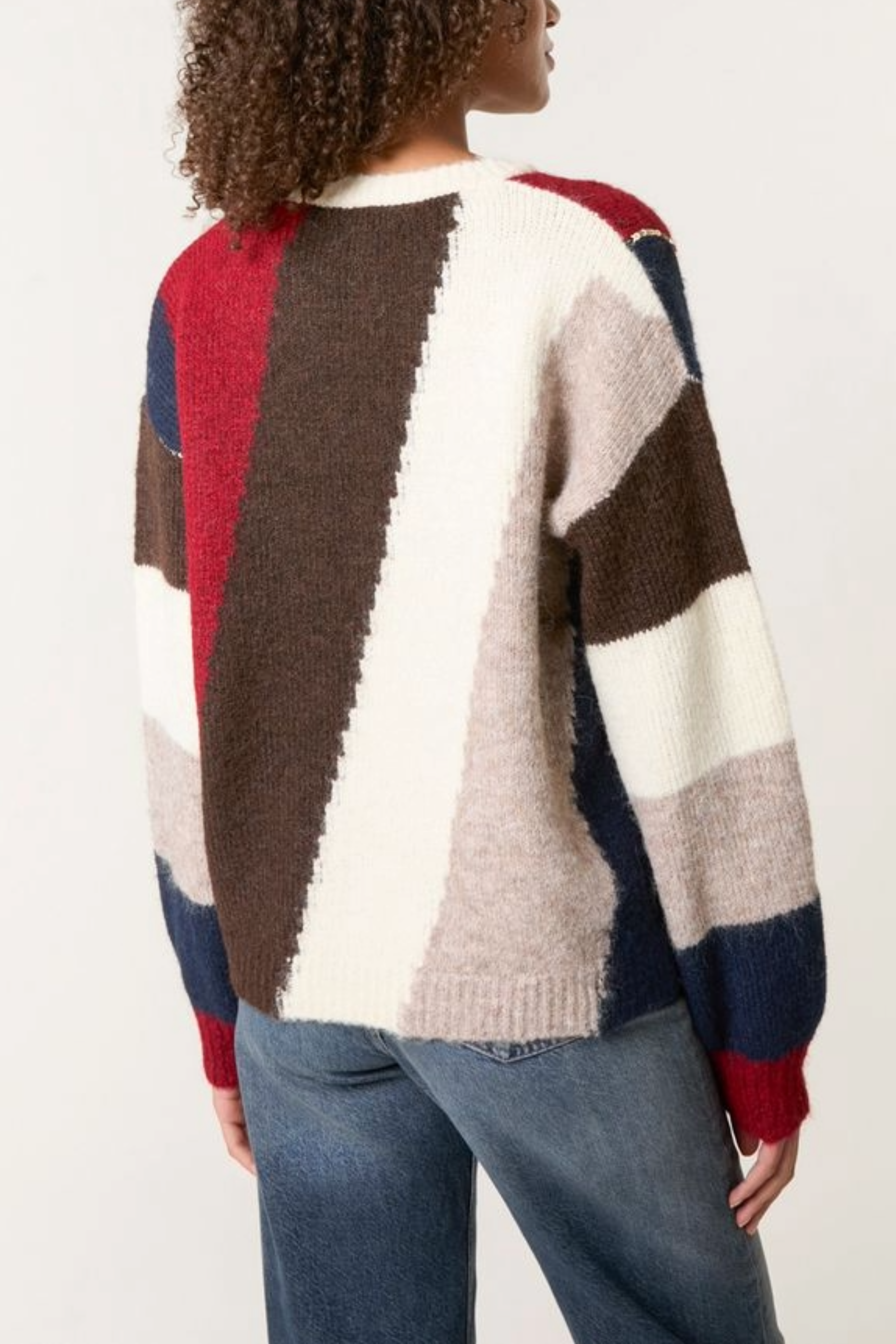 Striped Sequin Details Jumper