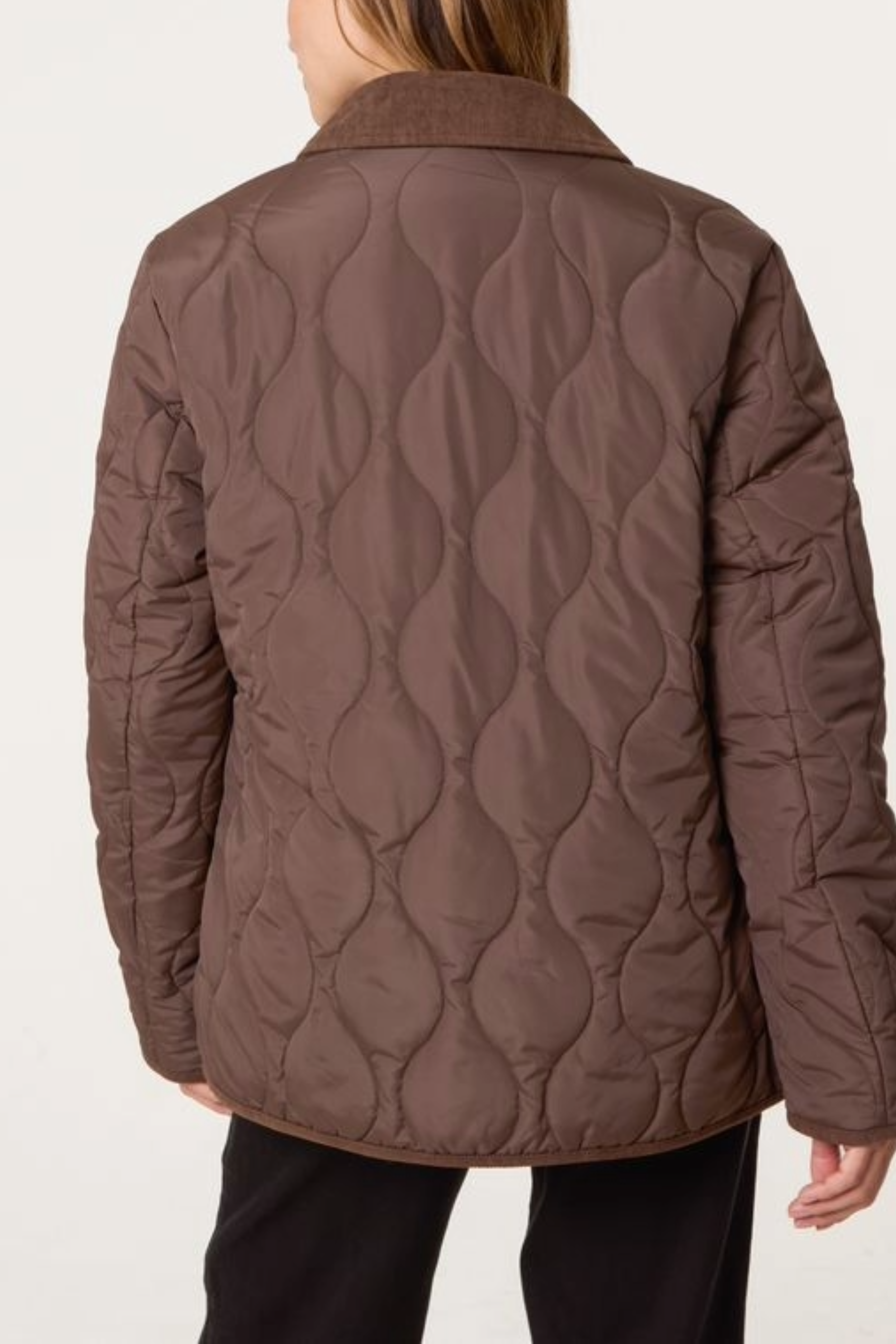 Onion Quilted Cord Coat