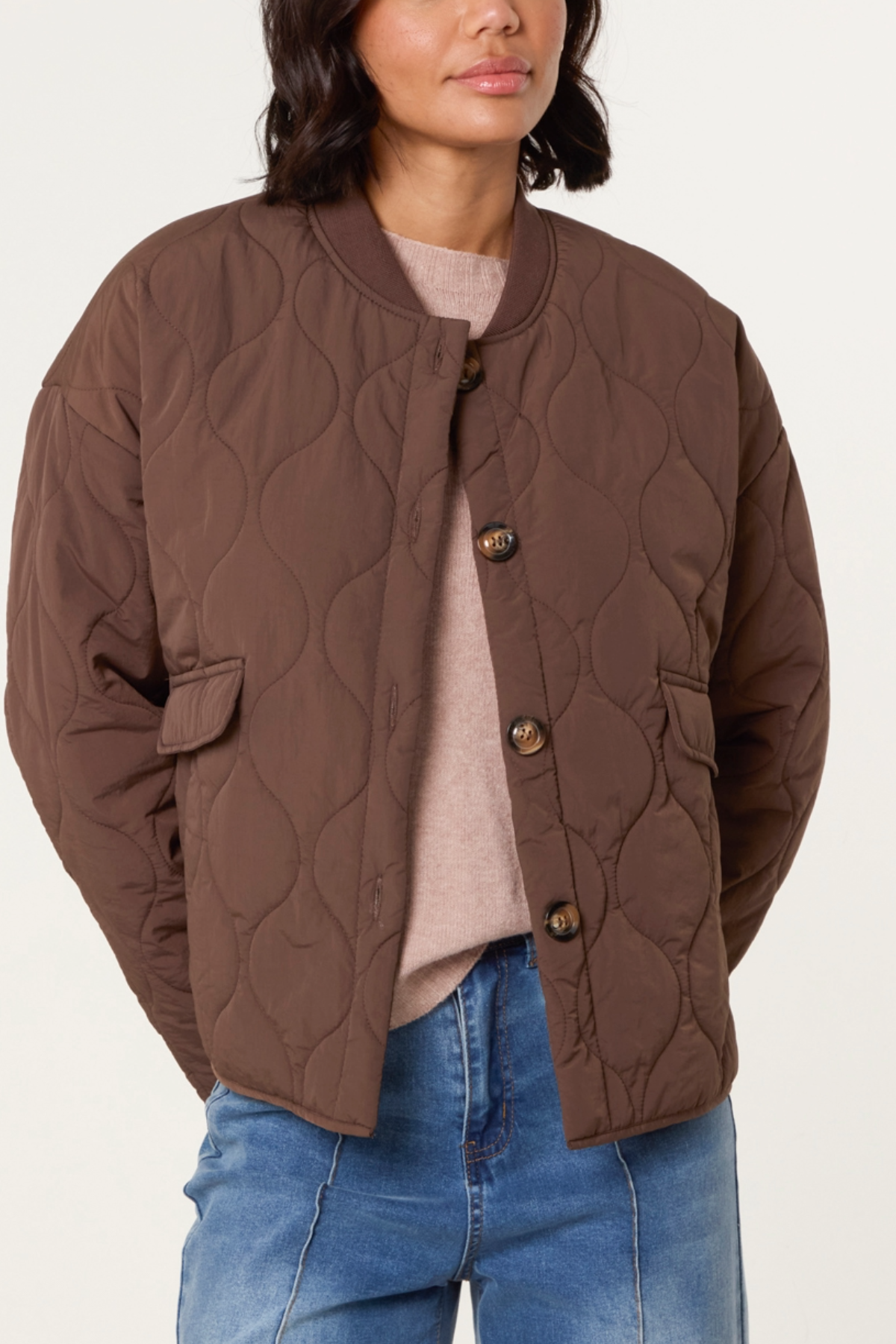 Classic Quilted Button Through Jacket