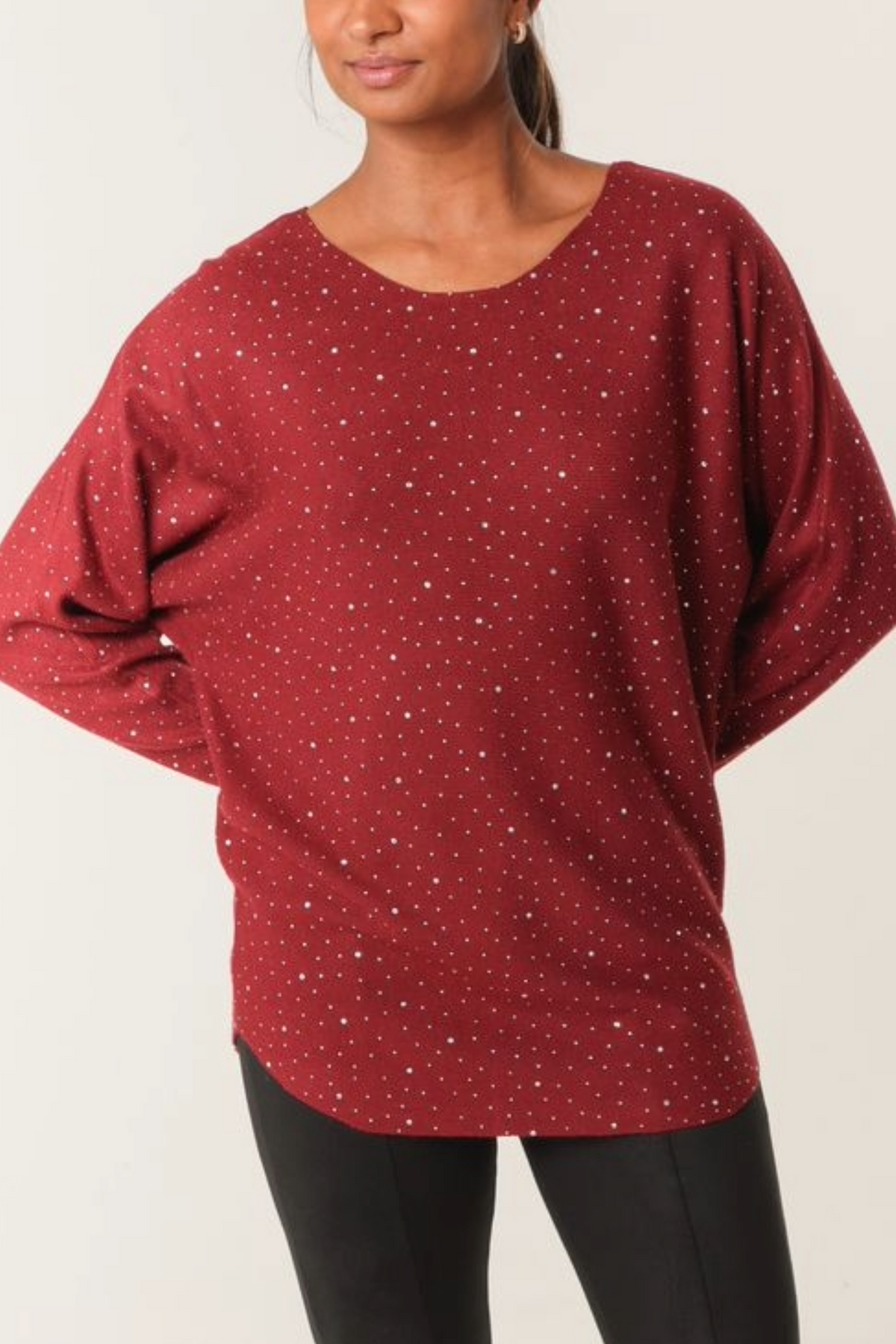 Diamante Embellished Knit Top