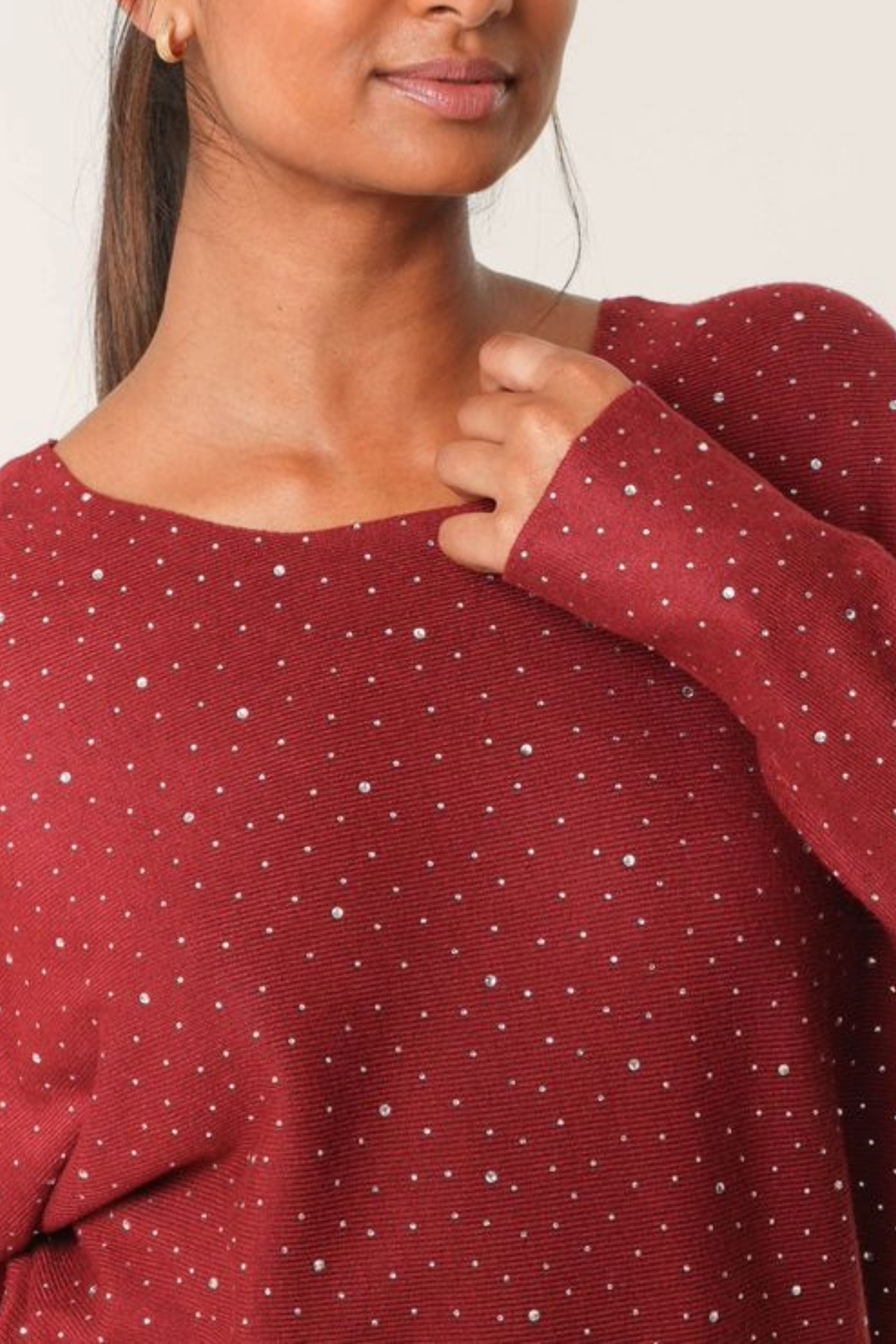 Diamante Embellished Knit Top