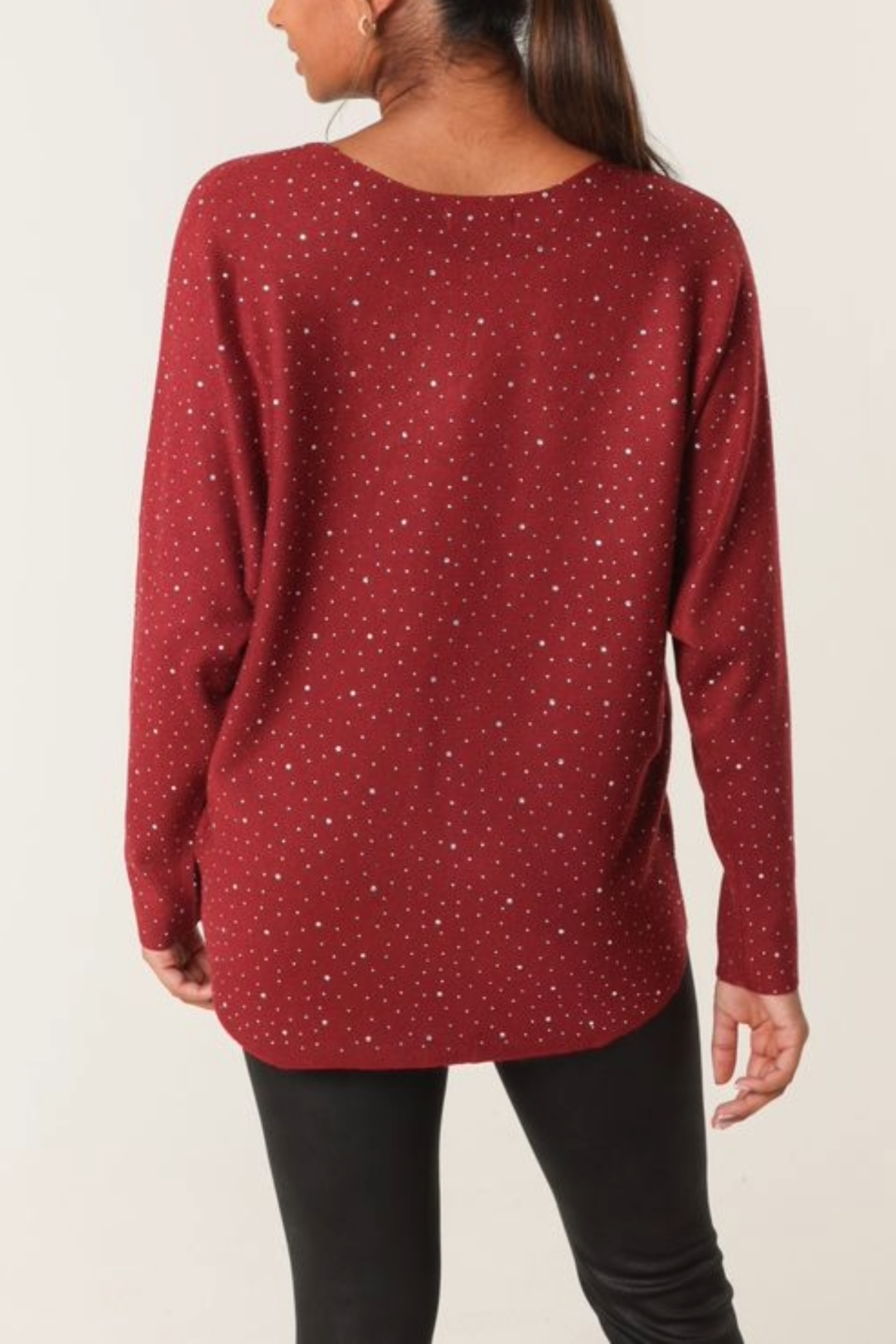 Diamante Embellished Knit Top