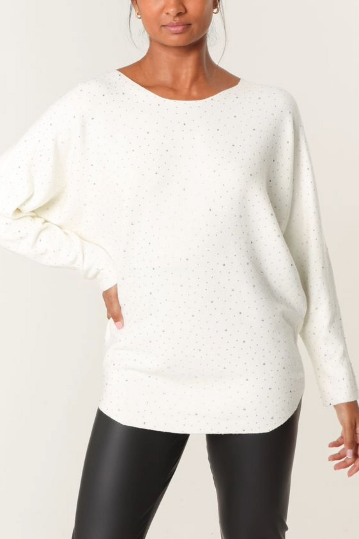 Diamante Embellished Knit Top