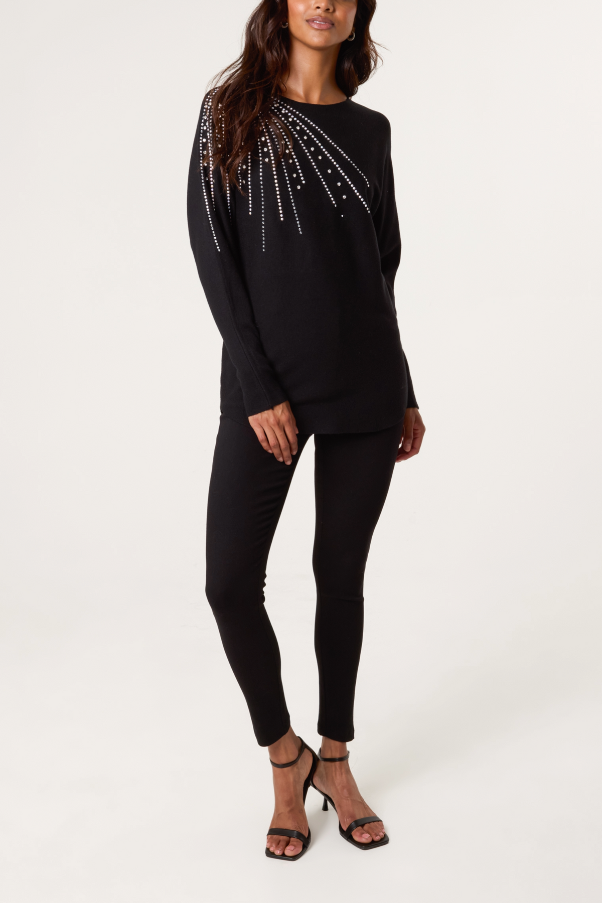 Diamante Embellished Shoulder Jumper
