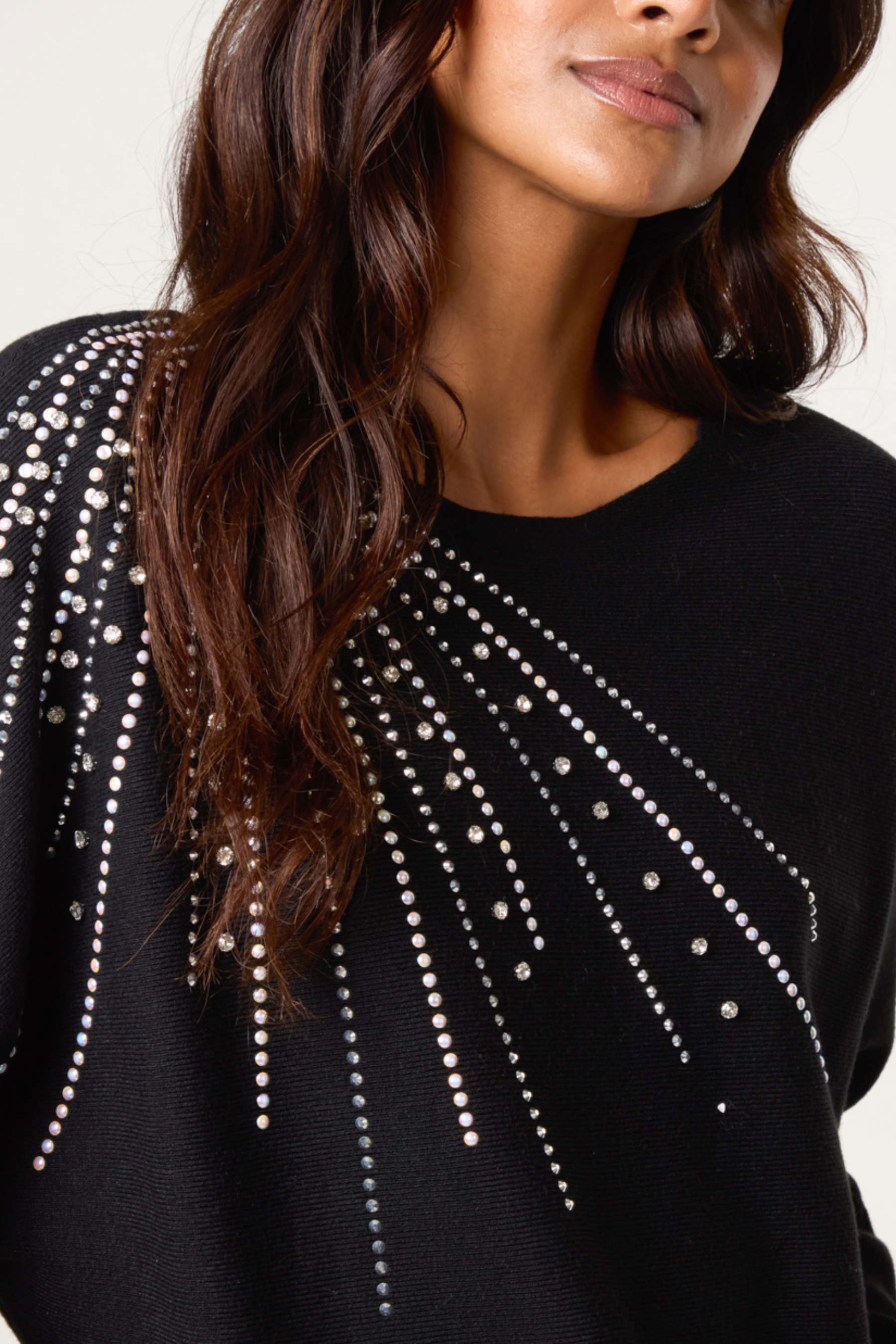 Diamante Embellished Shoulder Jumper